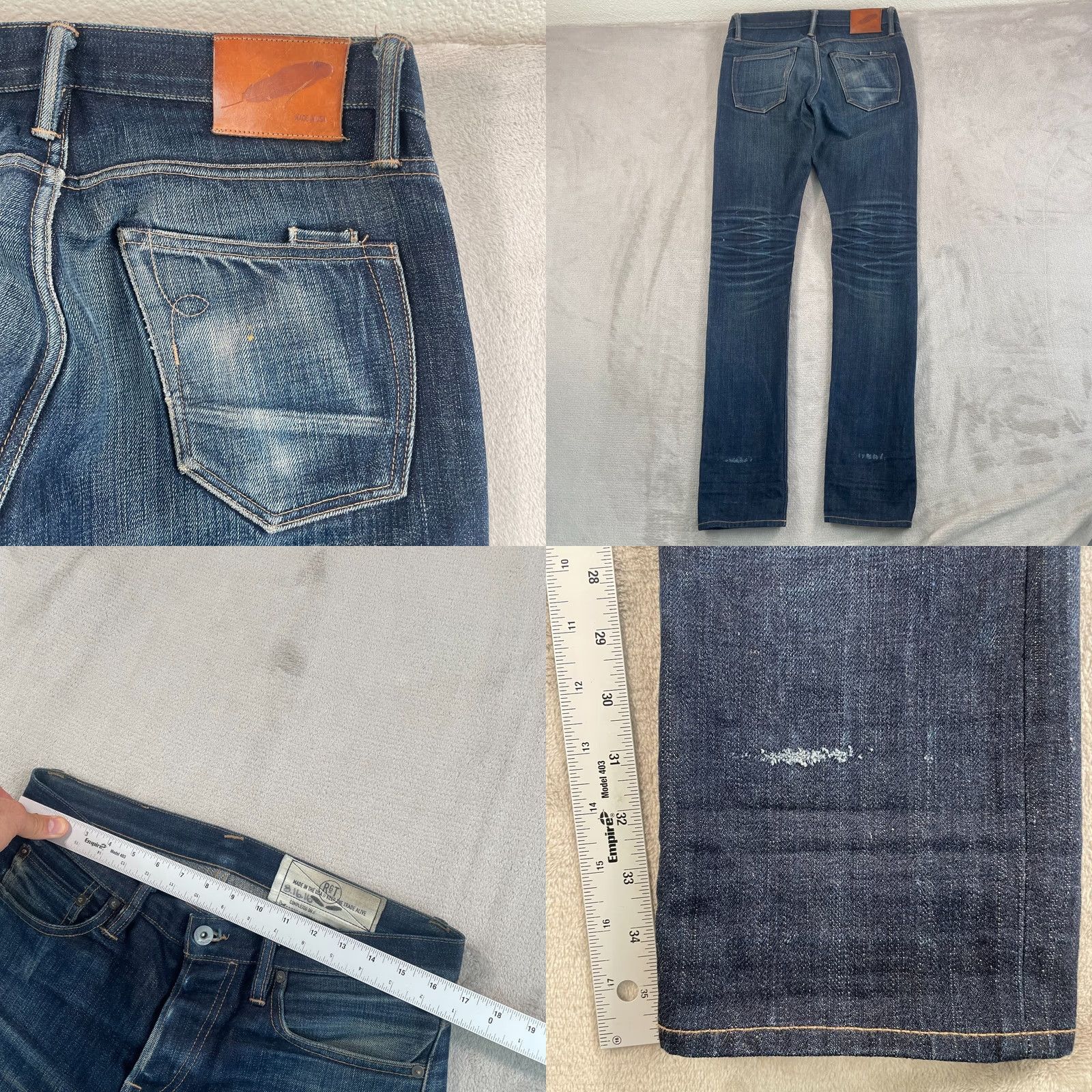 Rogue Territory Rogue Territory Jeans SK Men 32x36 15.25oz Selvedge Japanese Denim 6 Pocket Slim Straight Blue repeated? Size US 32 / EU 48 - 8 Thumbnail