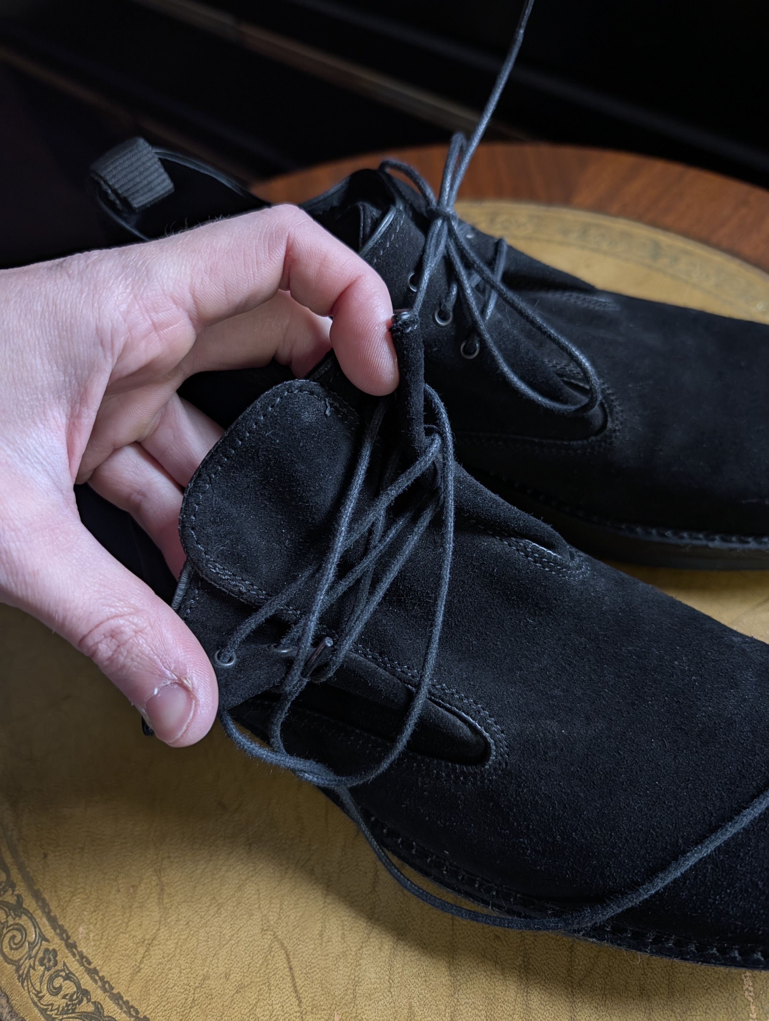 Italia Independent SOLDINI Black Suede Folding Top Chukka / Derby / Creeper Size US 8 / EU 41 - 12 Thumbnail