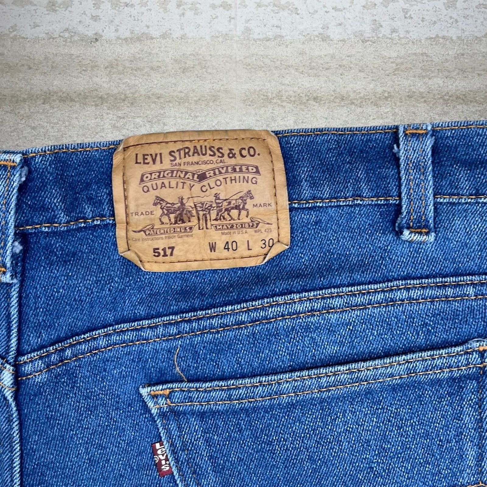 Levi's Vintage 90s Levis 517 Jeans 40x30 Bootcut Flared Medium Wash Size US 40 / EU 56 - 4 Thumbnail