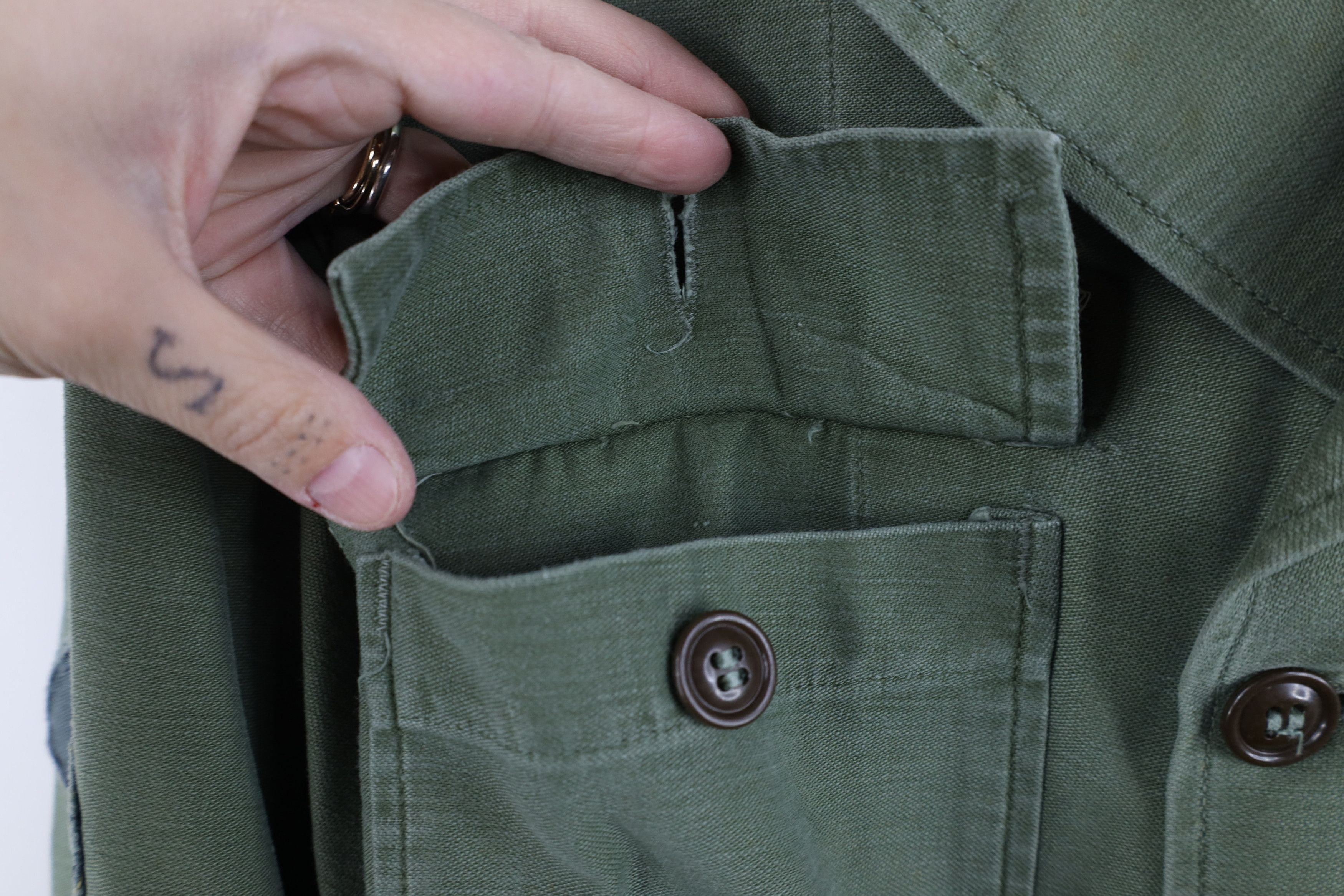 Vintage Share Vintage 60s Vietnam War 107 Field Shirt Jacket Green Size US L / EU 52-54 / 3 - 9 Thumbnail