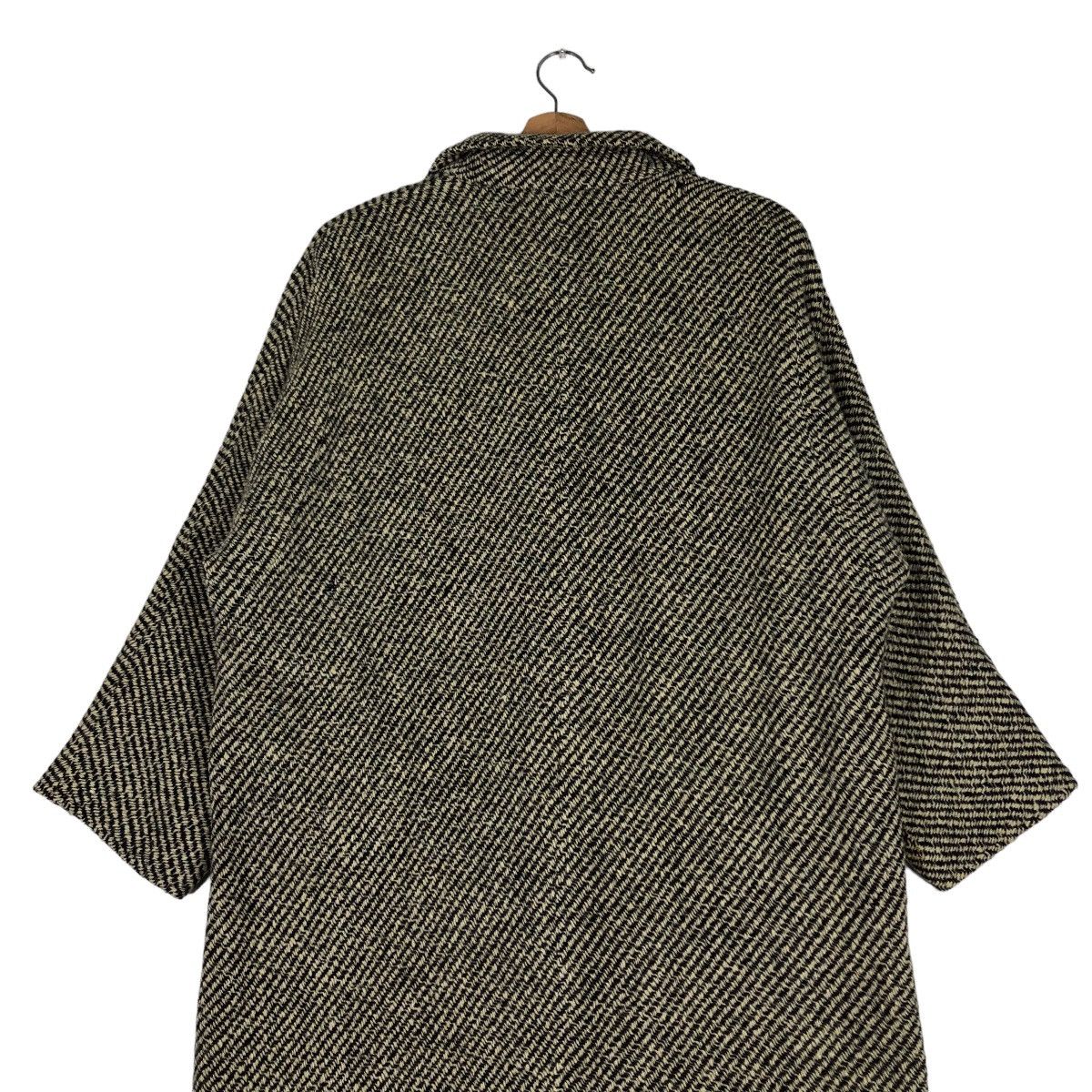 Japanese Brand 🔥Rich Grey - Fly Long Jacket Wool Herringbone Issey Miyake Size US M / EU 48-50 / 2 - 10 Thumbnail