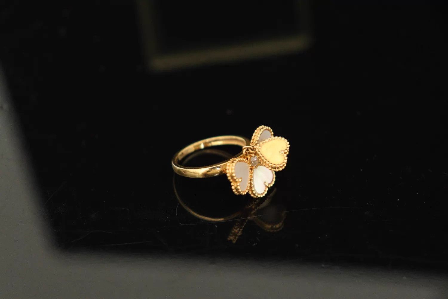 Van Cleef & Arpels Van Cleef & Arpels 18K Gold Diamond Ring 53 w/ Box Size ONE SIZE - 5 Thumbnail