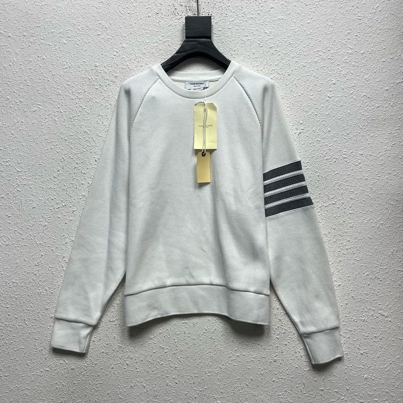 Thom Browne Thom browne New white waffled gray printed knitted sweatshi Size US L / EU 52-54 / 3 - 1 Thumbnail