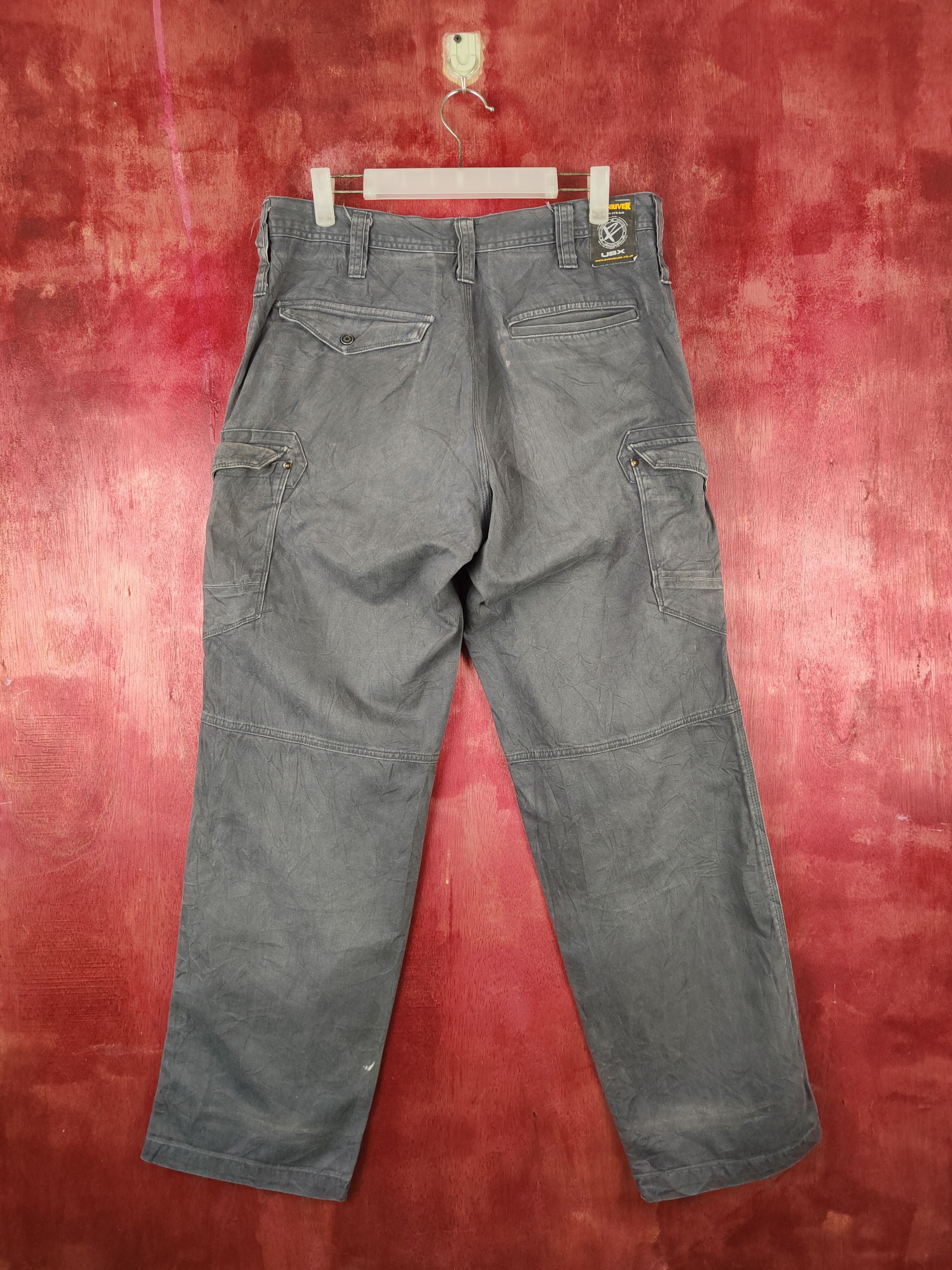 Japanese Brand Evenriver Dark Gray Faded Multipocket Cargo Pants #S1315 Size US 34 / EU 50 - 8 Thumbnail