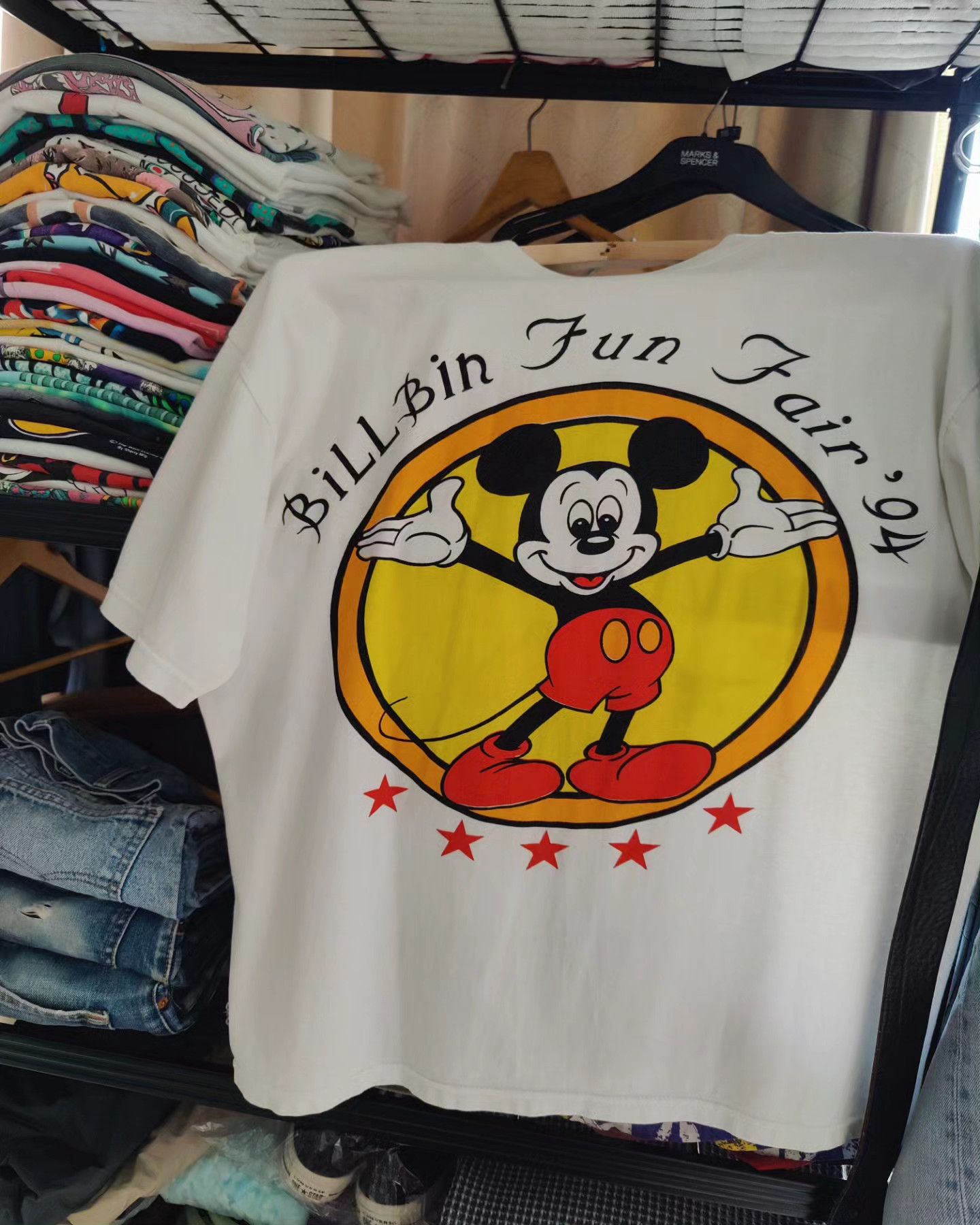 Disney × Mickey Mouse × Vintage vintage 90s - Mickey ❤️ Minnie (double-sided) Size XL / US 12-14 / IT 48-50 - 2 Thumbnail