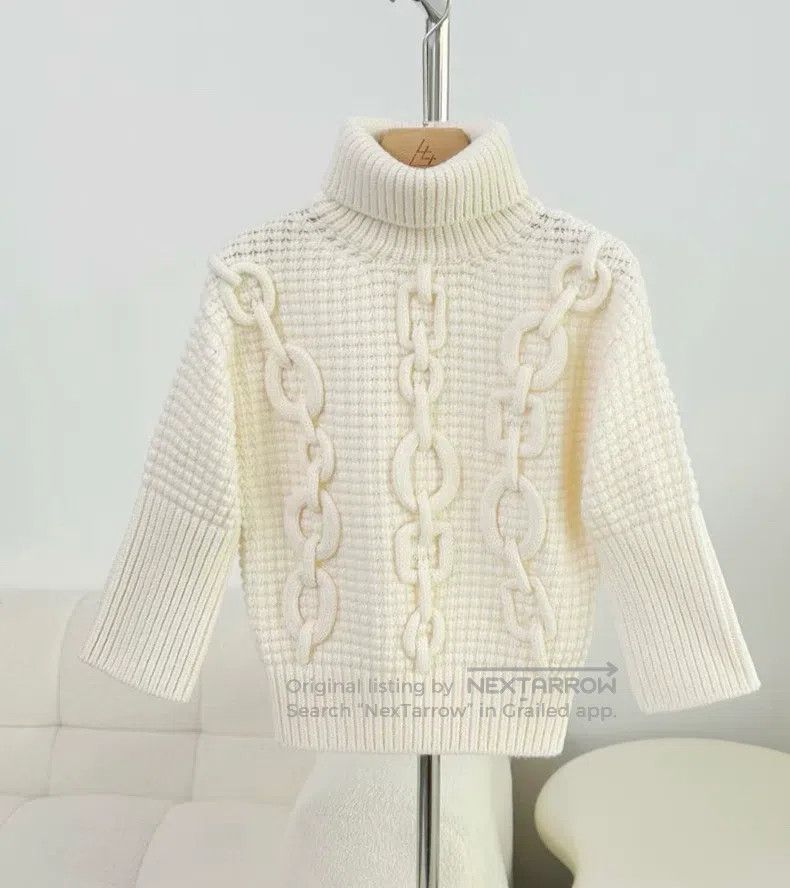 Hermes Hermes Embossed pig nose white pullover knitwear Size XS / US 0-2 / IT 36-38 - 1 Thumbnail