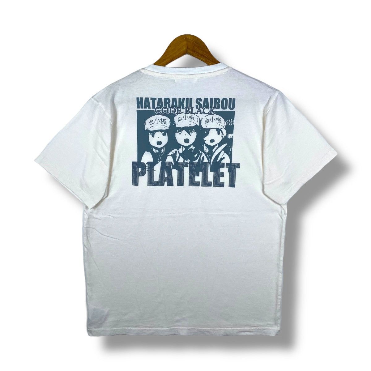 Anime × Japanese Brand HATARAKU SAIBOU Code Black Platelet Anime Manga Tee Shirt Size US L / EU 52-54 / 3 - 1 Thumbnail