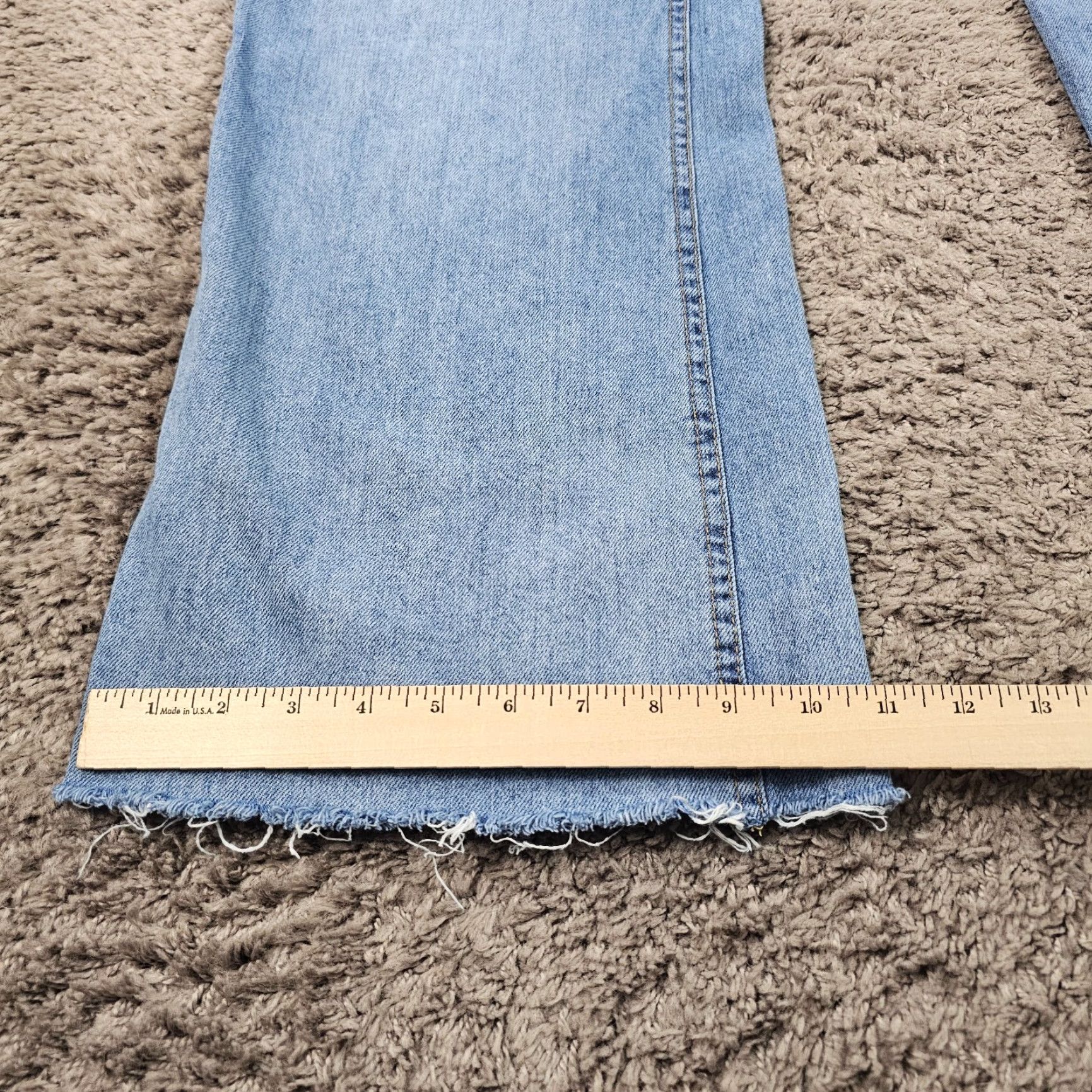 Vintage VINTAGE Aéropostale Jeans Wide Leg **Women’s 12R** Distressed Button Fly Denim 30x30 Light Blue 90s Size 34" / US 12 / IT 48 - 7 Thumbnail