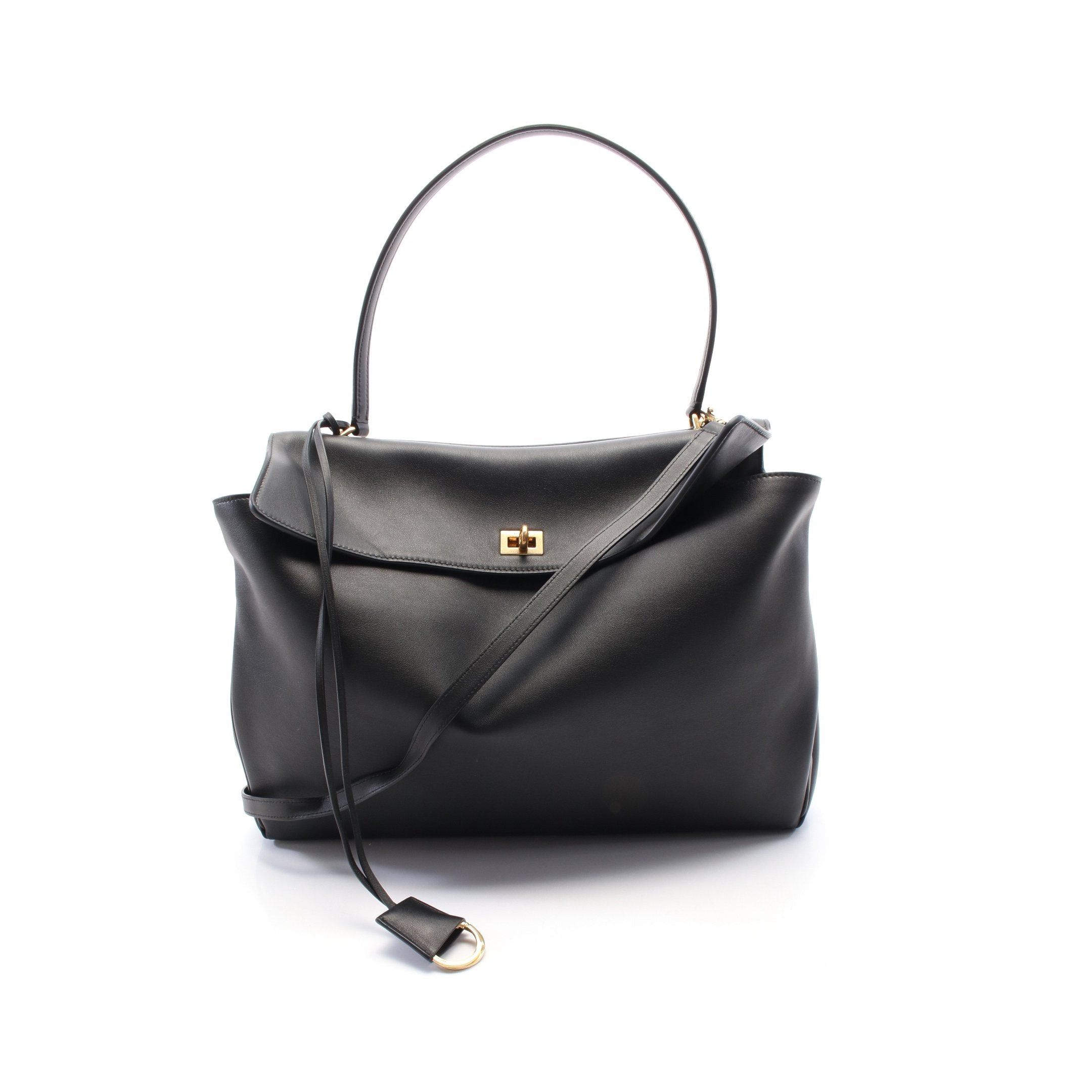 Balenciaga Balenciaga Rodeo Top Handle Large Handbag Leather Black Size ONE SIZE - 1 Thumbnail