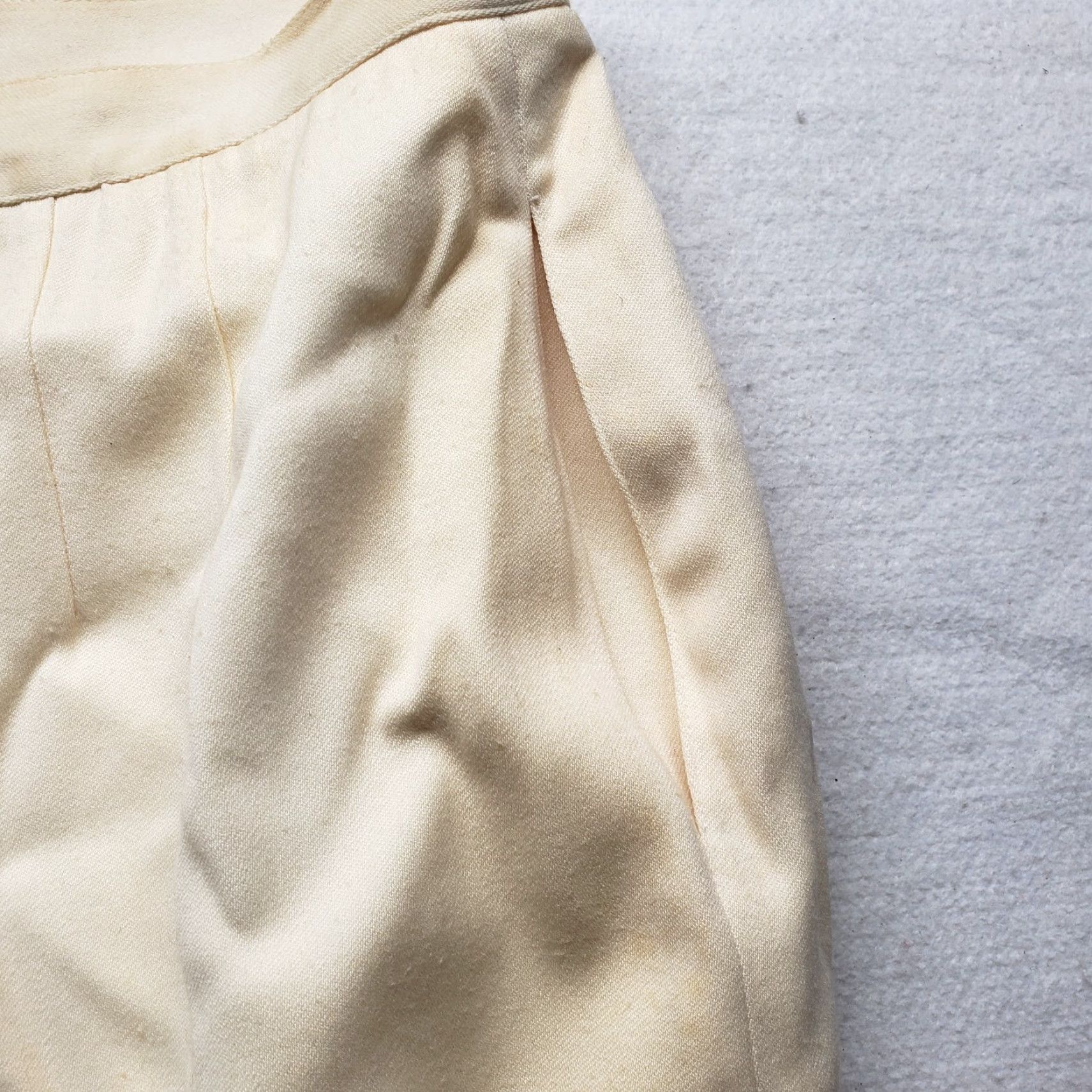 Liz Claiborne VINTAGE Liz Claiborne Yellow Pocket High Waist Wool Rayon Lined Skirt Women's 12 Size 34" / US 12 / IT 48 - 5 Thumbnail