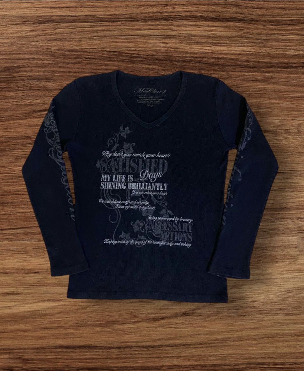 If Six Was Nine Vintage Japanese Brand May Champ Poem Punk Design Style Size US S / EU 44-46 / 1 - 1 Thumbnail