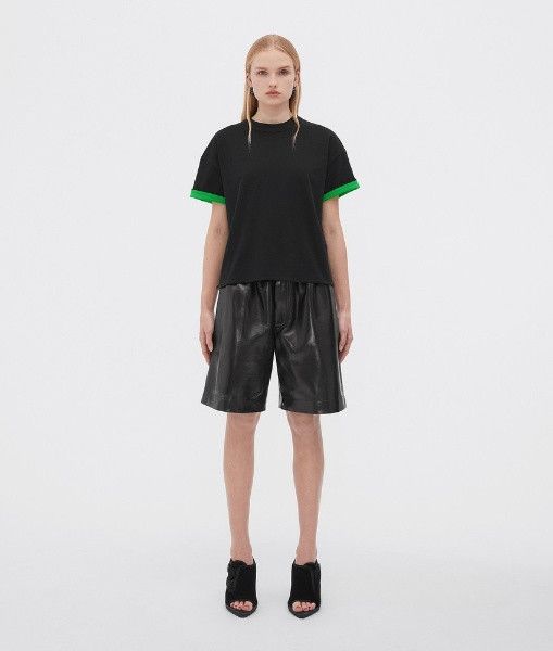 Bottega Veneta o1n1vont1224 T-Shirt in Black & Green Size S / US 4 / IT 40 - 1 Thumbnail