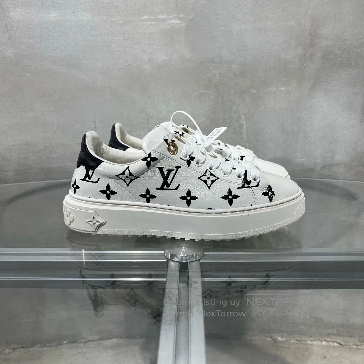 Louis Vuitton Louis Vuitton time out black and white full print shoes Size US 5.5 / IT 35.5 - 4 Thumbnail