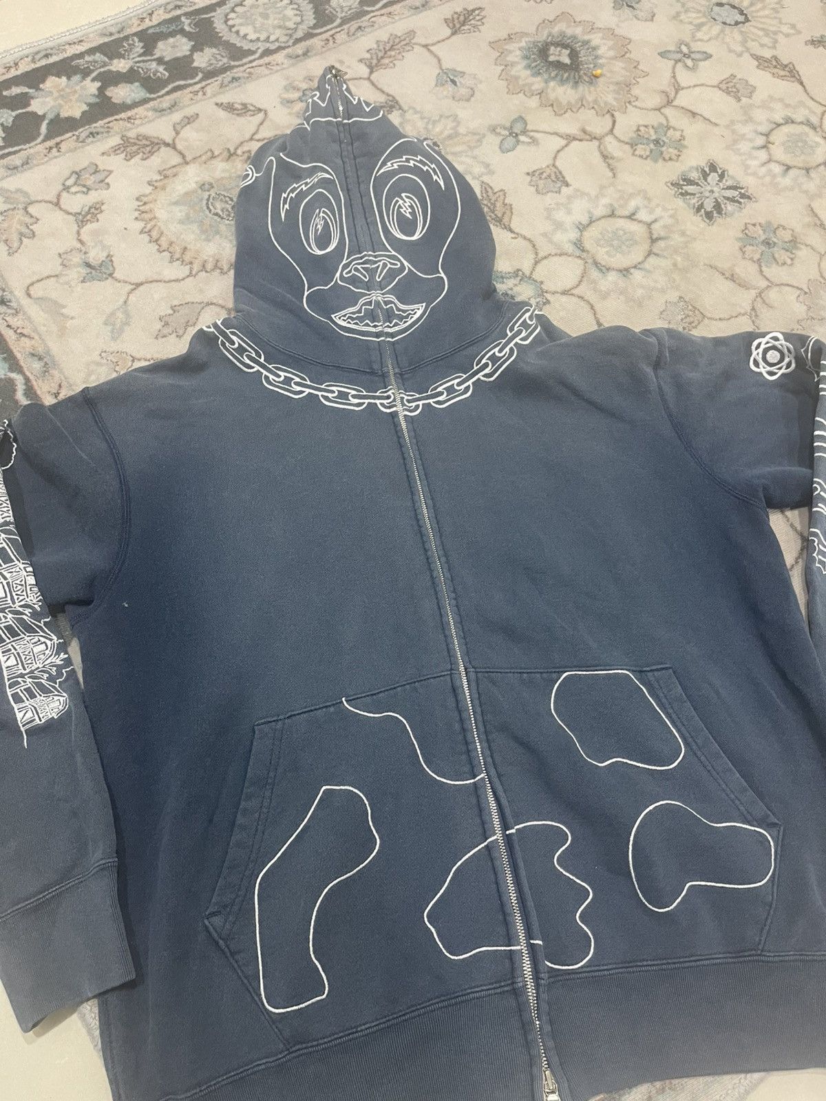 Bape Bape Holstein Full Zip Hoodie Navy Cow A Bathing Ape Size US L / EU 52-54 / 3 - 4 Thumbnail