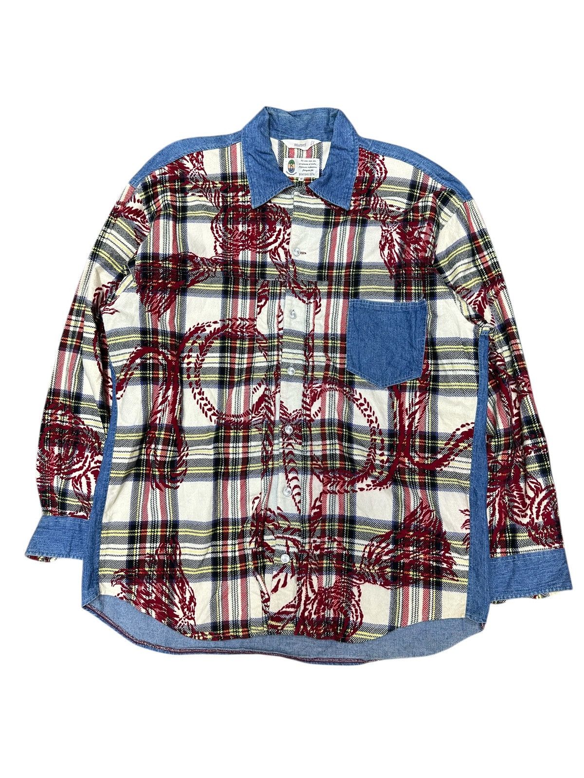 20471120 2000s BRATSBY SHIRT BUTTON 2047 BEAUTYBEAST FINAL HOME STYLE Size US L / EU 52-54 / 3 - 1 Thumbnail