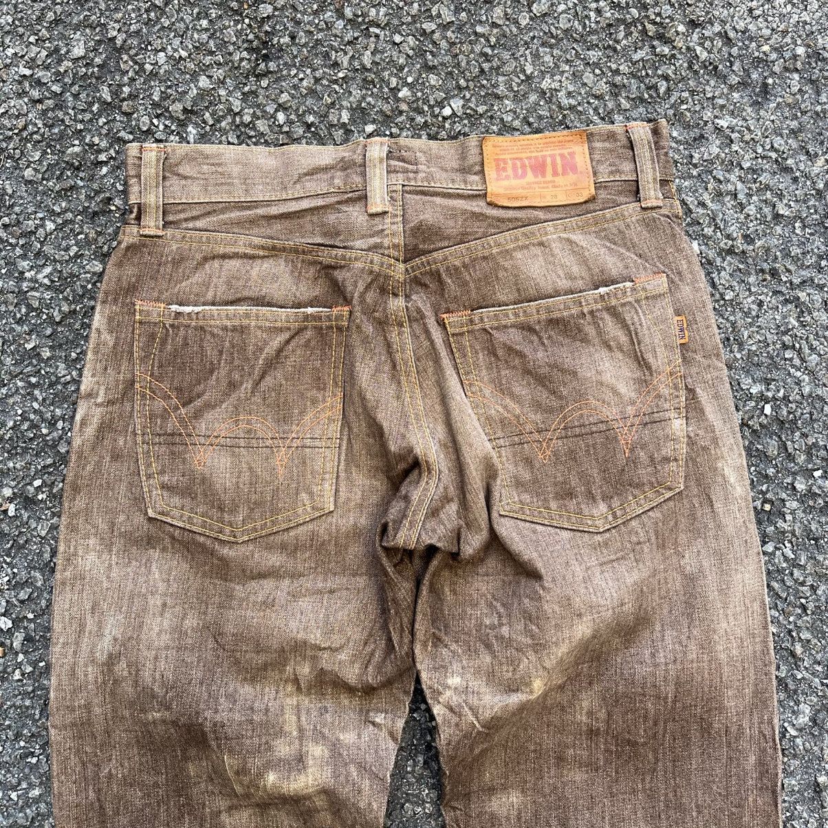 Edwin Vintage Edwin 505ZX Selvedge Jeans Faded Denim Red Line Pant Size US 29 - 13 Thumbnail