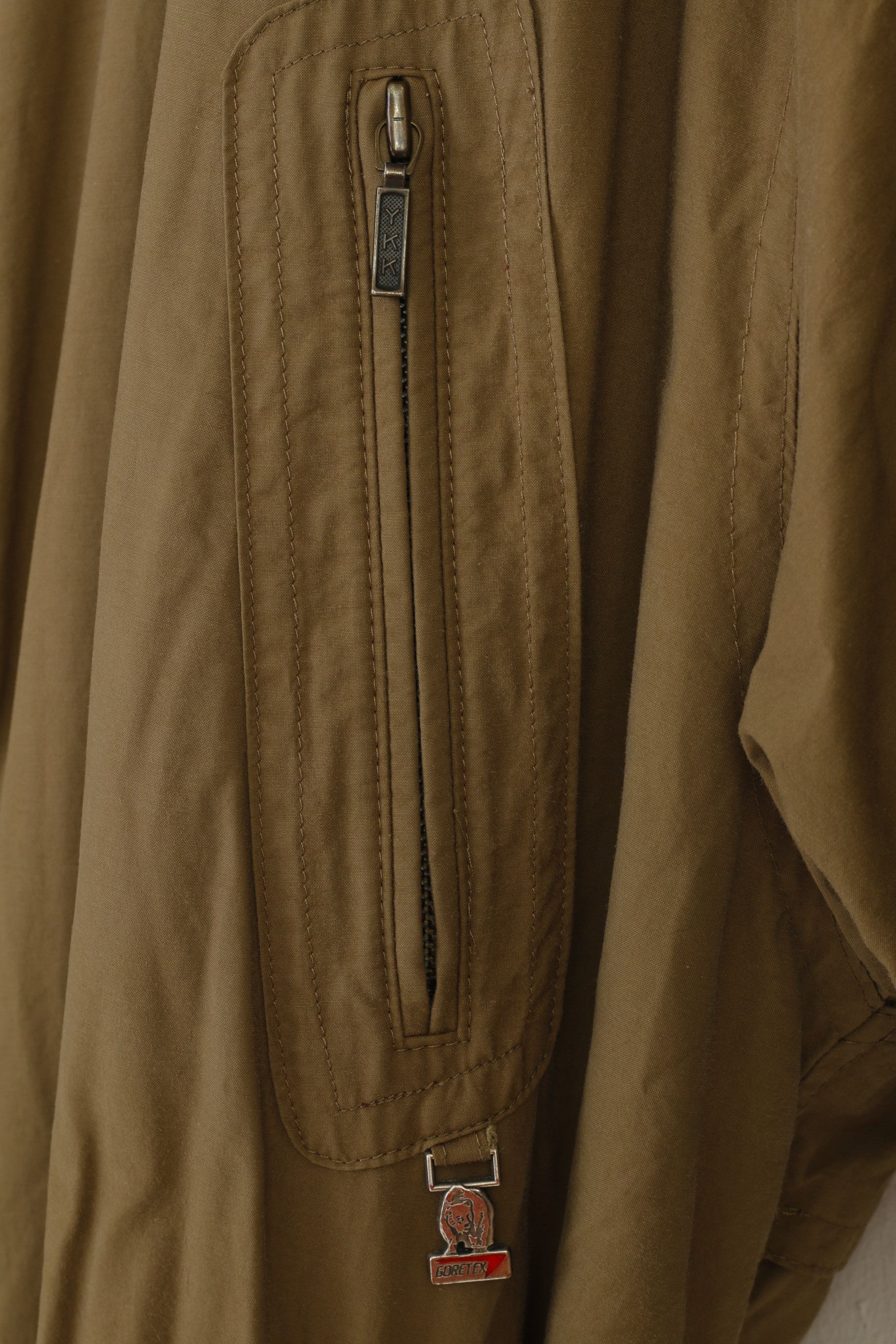 Bugatti Bugatti Men 52 XL Coat Khaki Cotton Full Zipper Vintage 0866 Size US XL / EU 56 / 4 - 4 Thumbnail