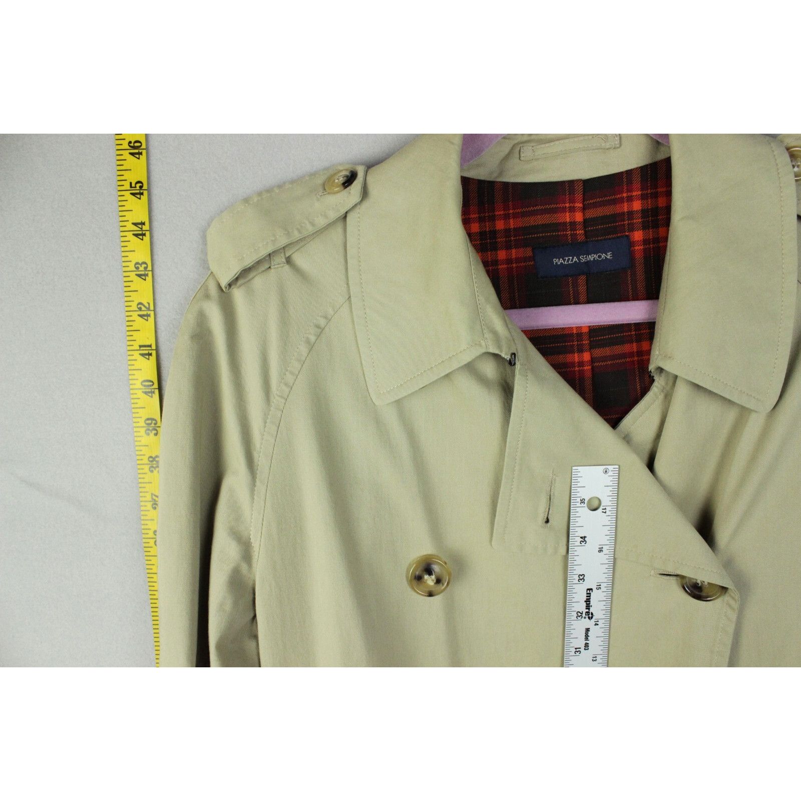 Piazza Sempione Piazza Sempione Double Breasted Trench Coat Hvy Wt Size 8.5 Size M / US 6-8 / IT 42-44 - 3 Thumbnail