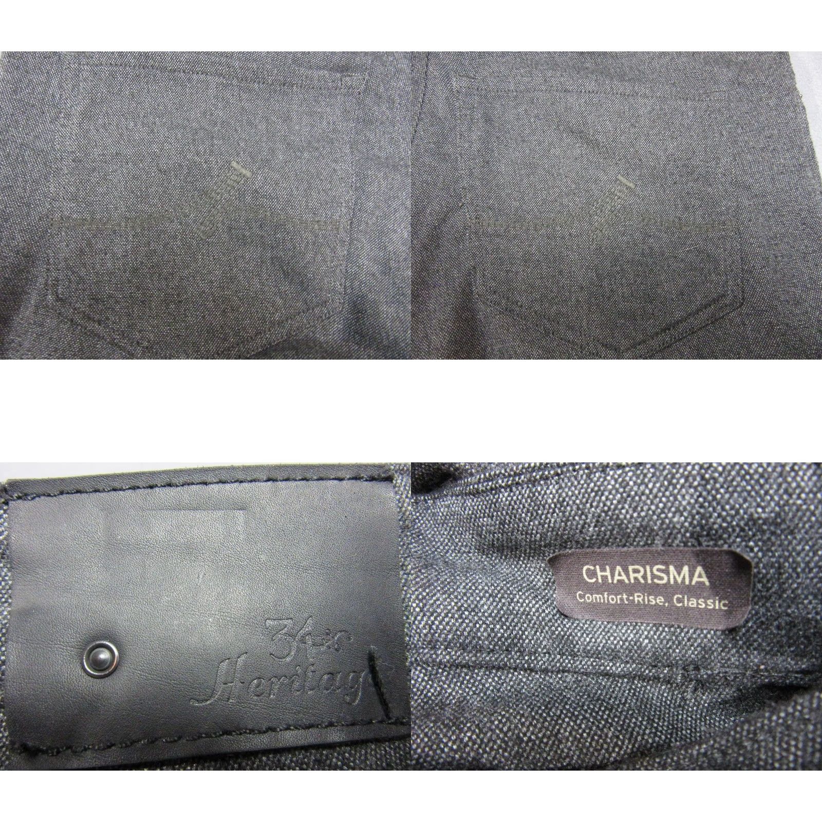 Vintage 34 Heritage Pant Mens 32x28 Gray Comfort Mid Rise, Career Office - Business Casual Pants Size US 32 / EU 48 - 8 Thumbnail