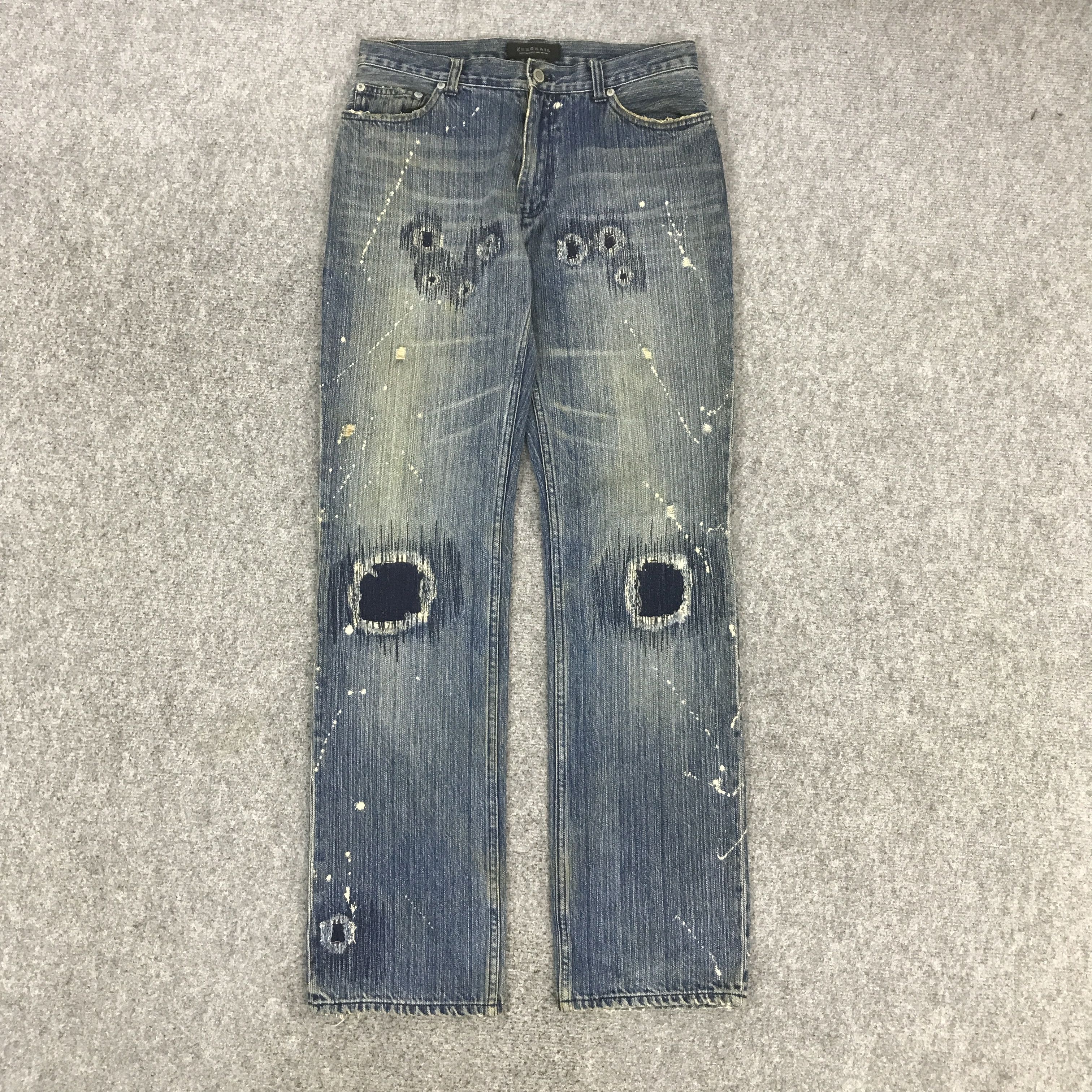 Japanese Brand ZEEROSAIL DESIGN STYLE IFSIXWASNINE DENIM PANTSK74B1 Size US 29 - 1 Thumbnail