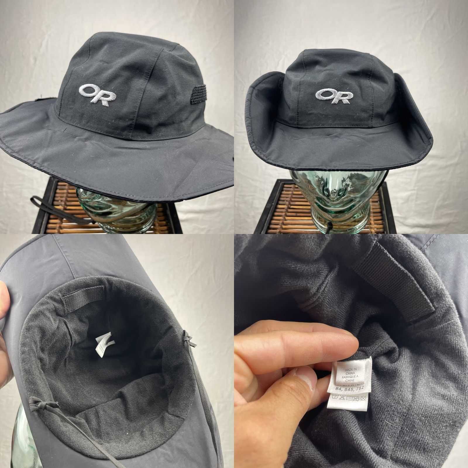 Outdoor Research Outdoor Research Hat Mens Medium Black Seattle Sombrero Rain Bucket Waterproof Bucket Hat Mens Black Outdoor Research 80s? Size ONE SIZE - 8 Thumbnail