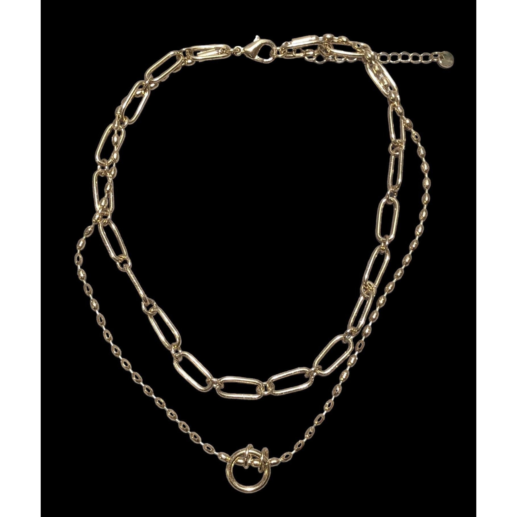 Other Halogen Layered Gold Chain Paperclip Necklace Size ONE SIZE - 1 Thumbnail