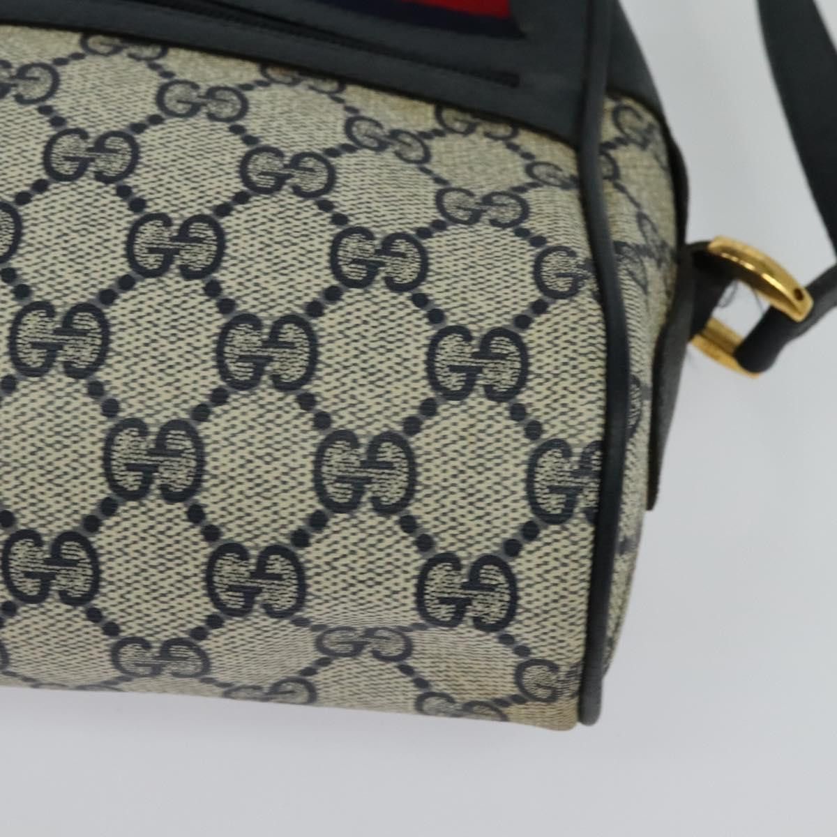 Gucci GUCCI GG Supreme Sherry Line Shoulder Bag Pvc Navy Gold 119 Size ONE SIZE - 11 Thumbnail
