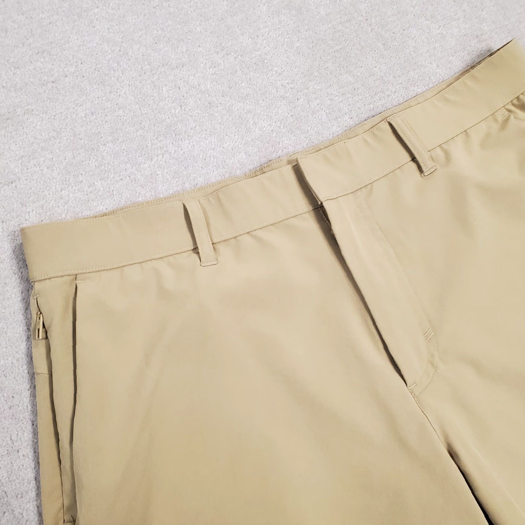 Fabletics Fabletics Shorts Mens 33 Beige Chinos Performance Lightweight Solid Logo active outdoor casual sport mens size 33 beige logo pockets regular fit Size US 33 - 2 Thumbnail