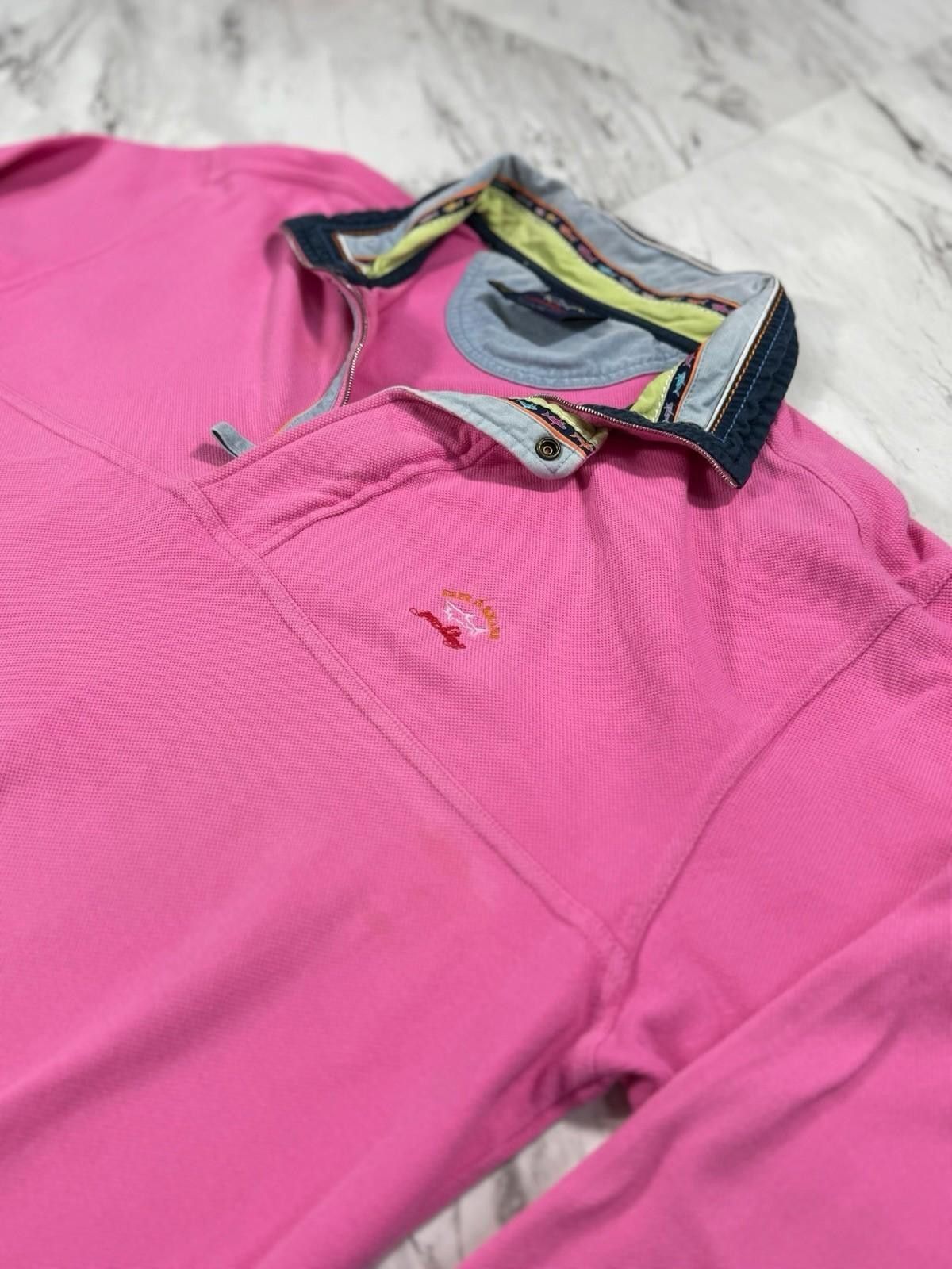 Paul & Shark Paul & Shark Yachting Blue Denim Half Zip Pullover Pink L#8 Size 42R - 4 Thumbnail