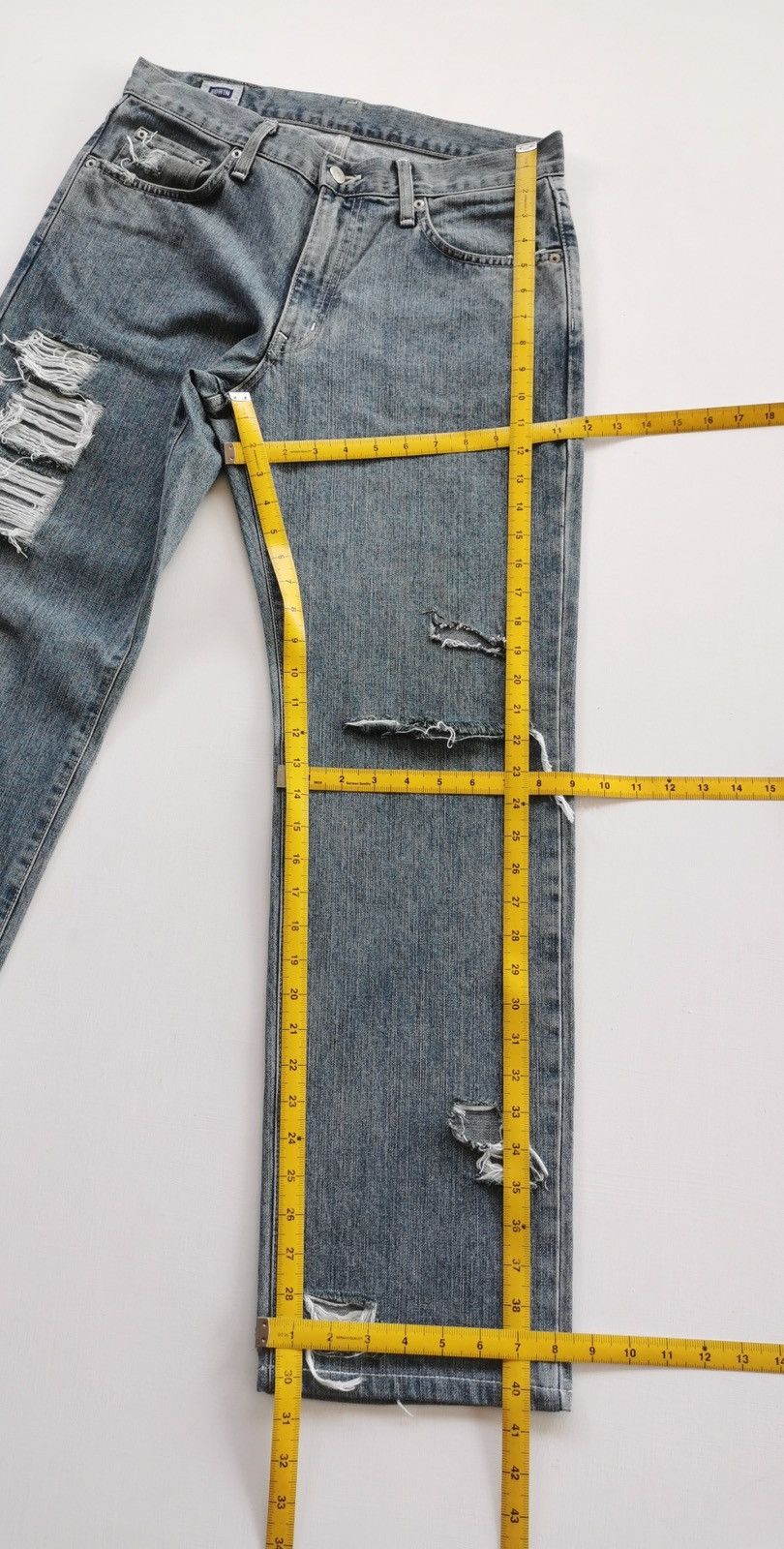 Edwin Edwin 403 Loose Fit Distressed Denim Jeans Size US 32 / EU 48 - 10 Thumbnail