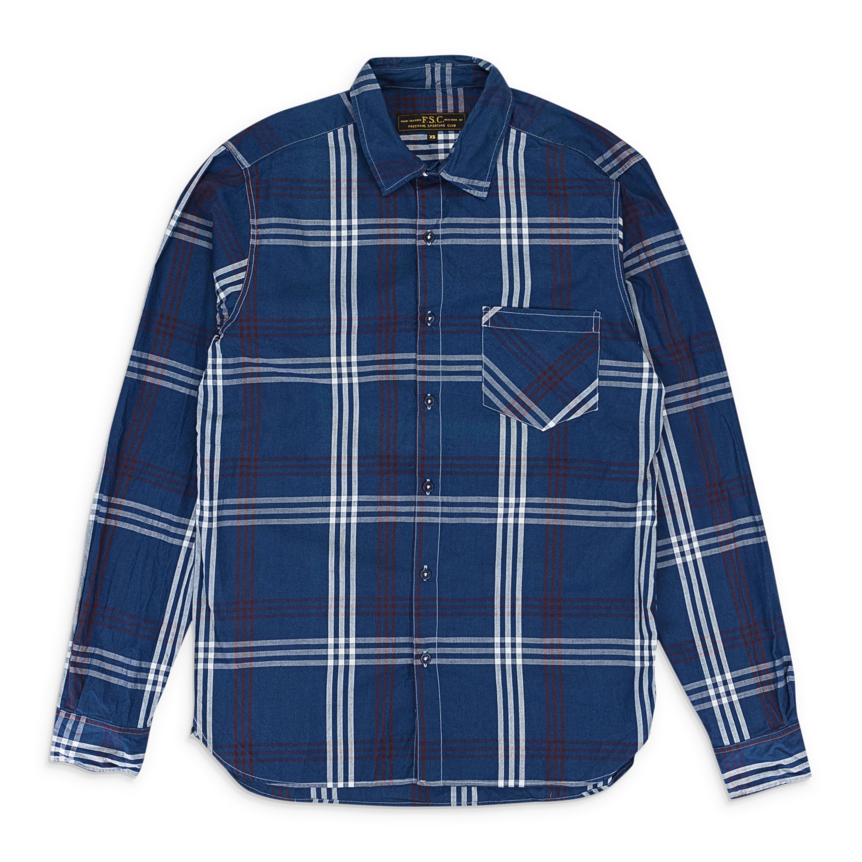 Freemans Sporting Club Dark Blue Checkered Shirt Size S Size US S / EU 44-46 / 1 - 1 Thumbnail
