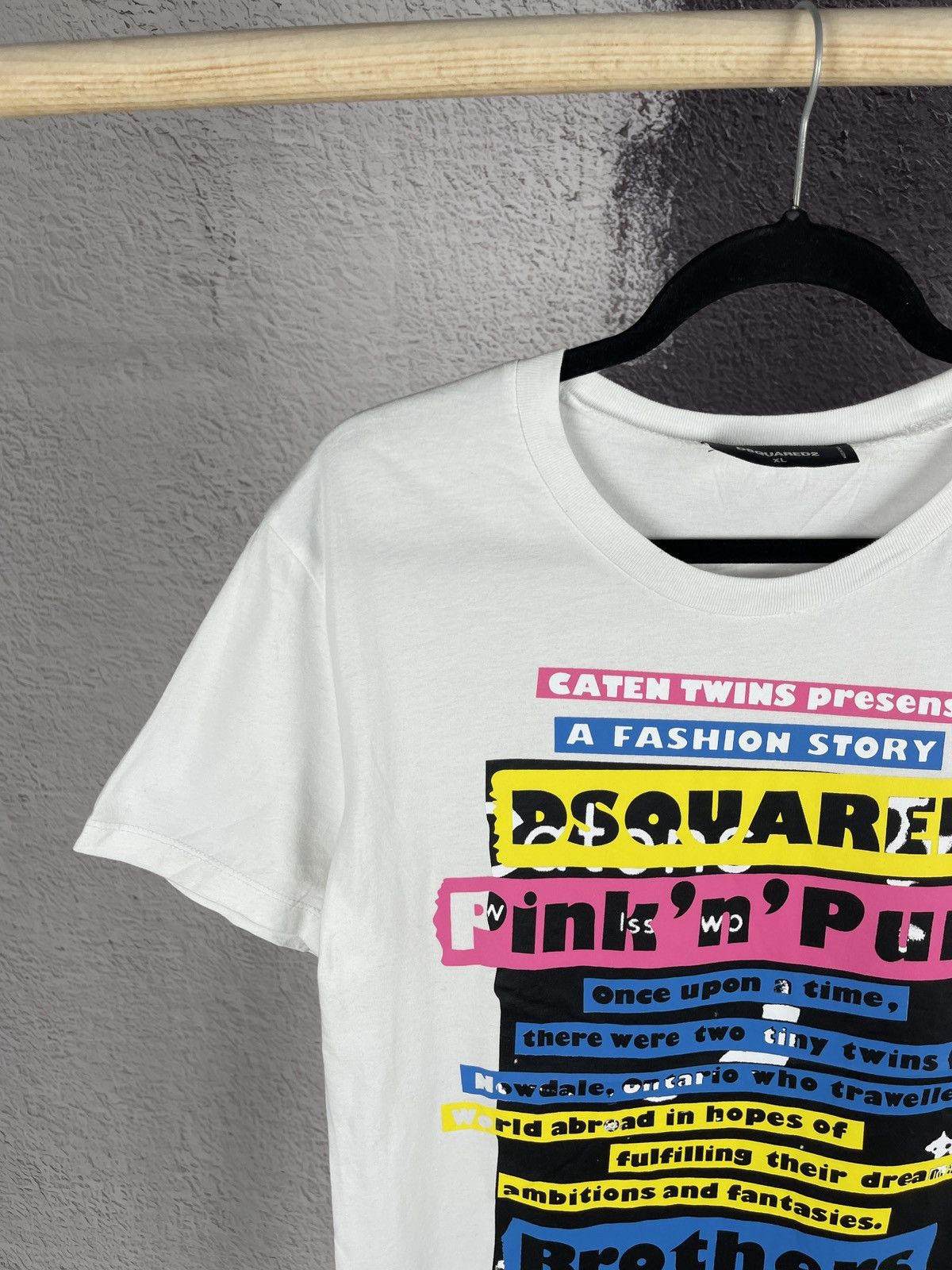 Dsquared2 Dsquared2 Pink N Punk Brothers T-shirt In White RRP 320$ Size US XL / EU 56 / 4 - 3 Thumbnail