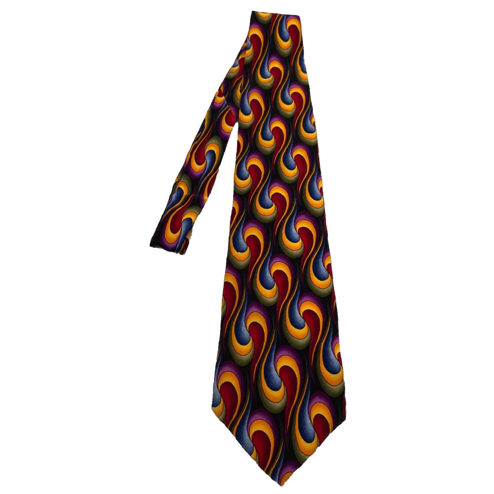 Vintage Cocktail Collection Men’s Silk Neck Tie Brandy As Seen Under Microscope 4”x 58” Size ONE SIZE - 3 Thumbnail