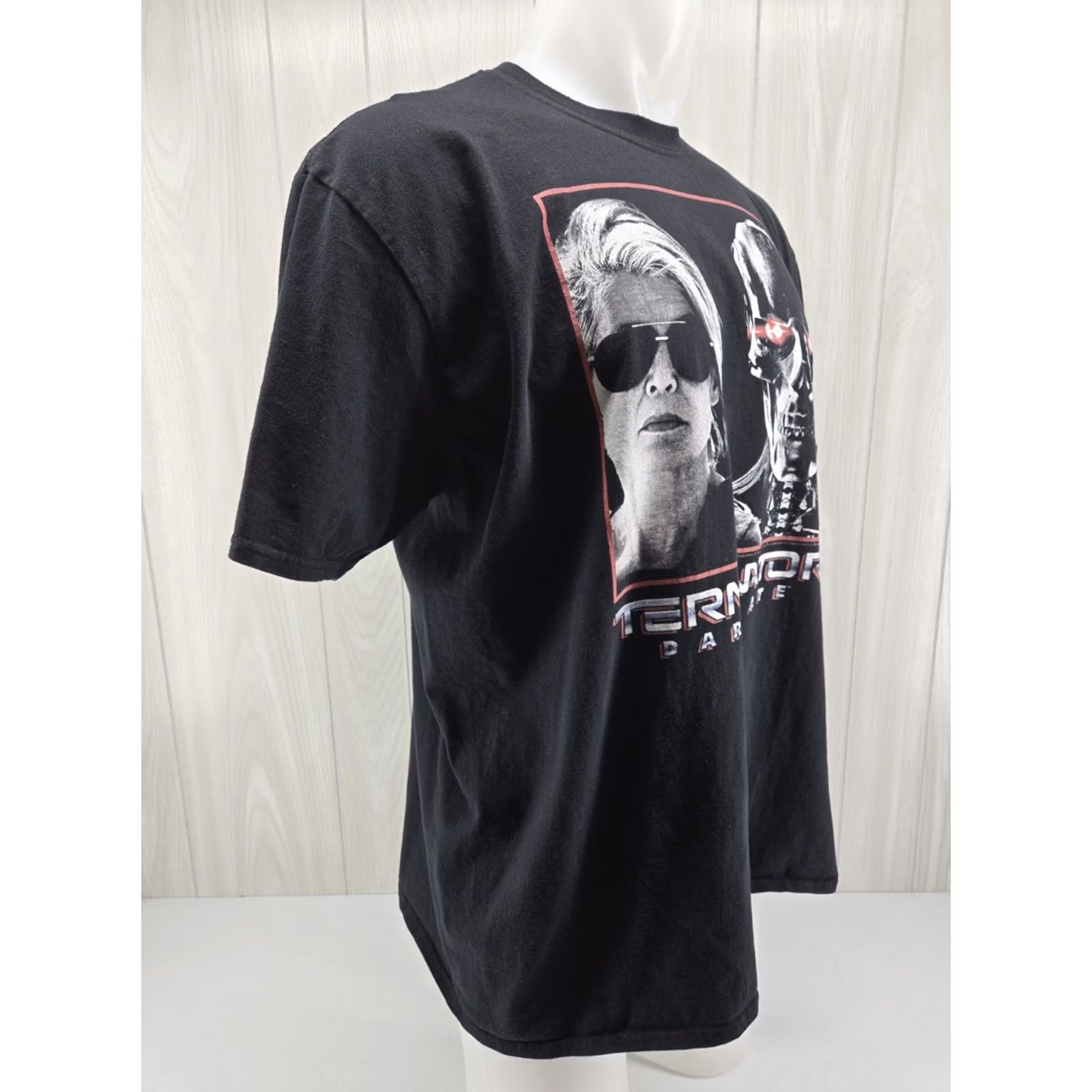 Gildan Terminator Dark Fate Sarah And Rev9 T-Shirt 2XL Men Multicolor Graphic Tee Short Sleeve Crew Neck Cotton Gildan Modern Era 2019s Size US XXL / EU 58 / 5 - 7 Thumbnail