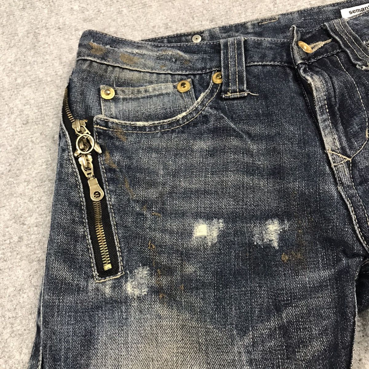 If Six Was Nine × Japanese Brand × Le Grande Bleu (L.G.B.) FLARE SEMANTICDESIGN JAPAN DESIGN ZIPPER BOOTCUT PANTS Size US 28 / EU 44 - 9 Thumbnail