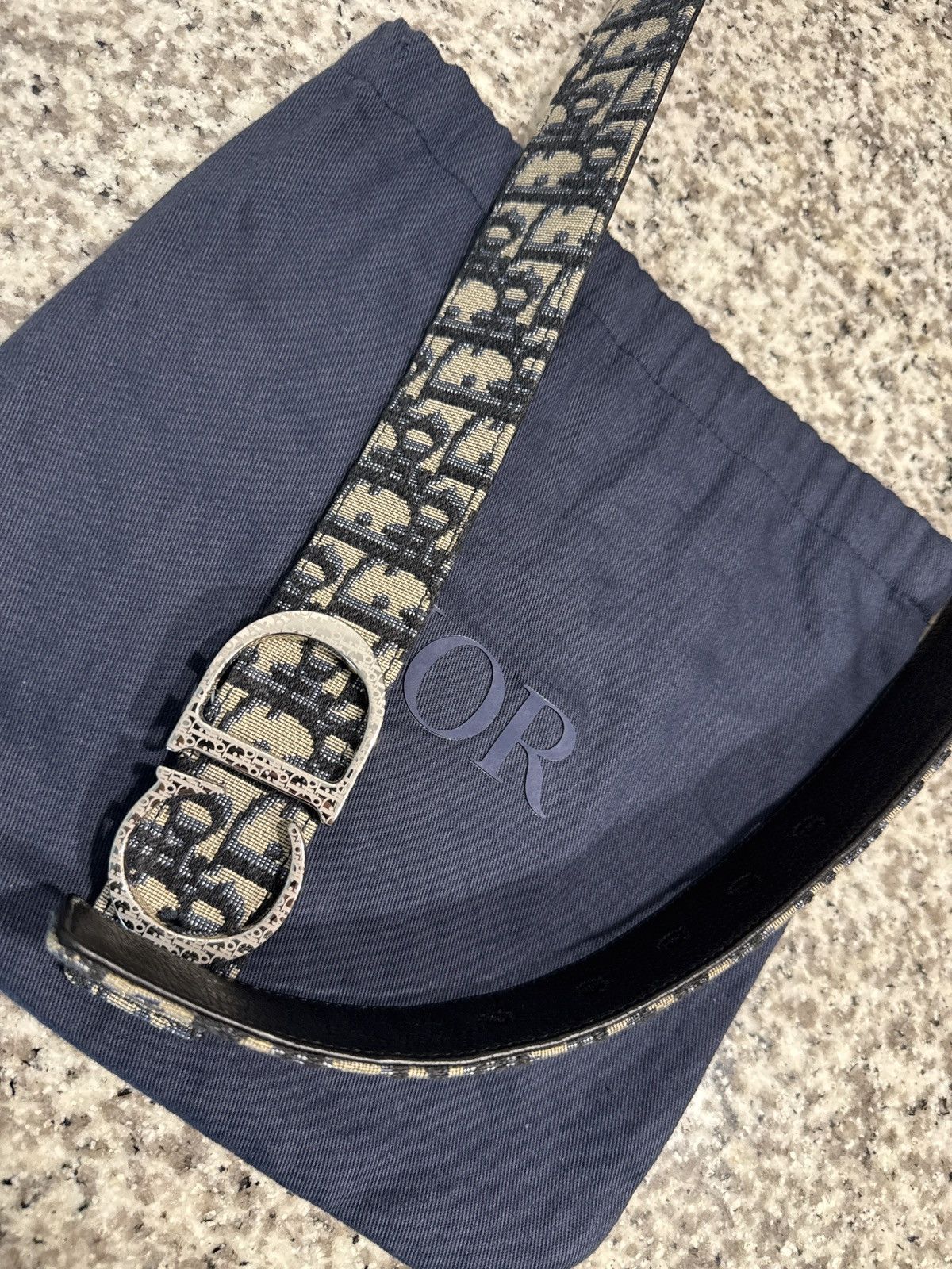 Dior Christian Dior Reversible Belt Strap Dior Oblique Buckle Size 34 - 2 Thumbnail