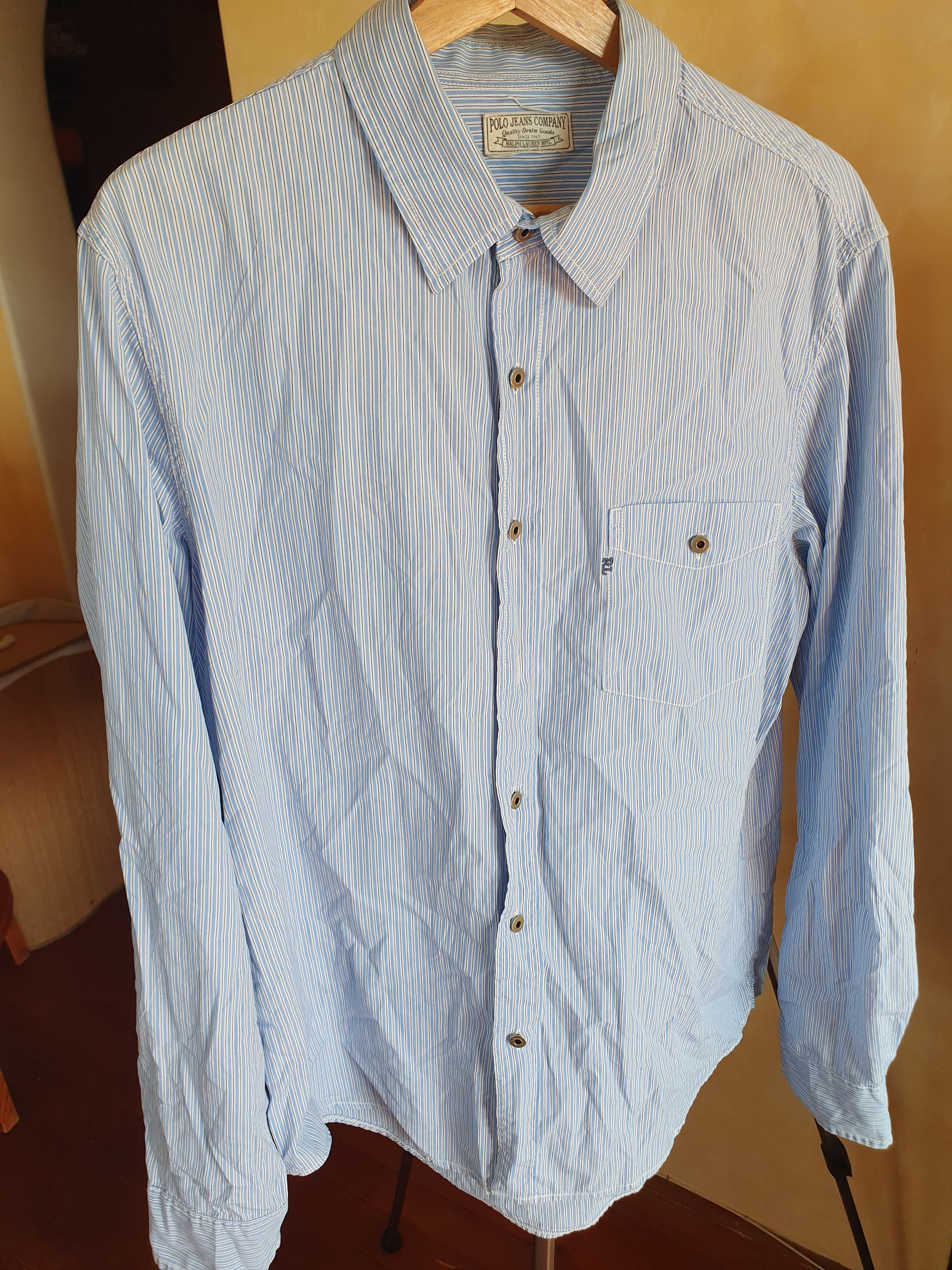 Polo Ralph Lauren Polo Ralph Lauren Polo Jeans Company Pin Striped Shirt sz L Size US L / EU 52-54 / 3 - 7 Thumbnail
