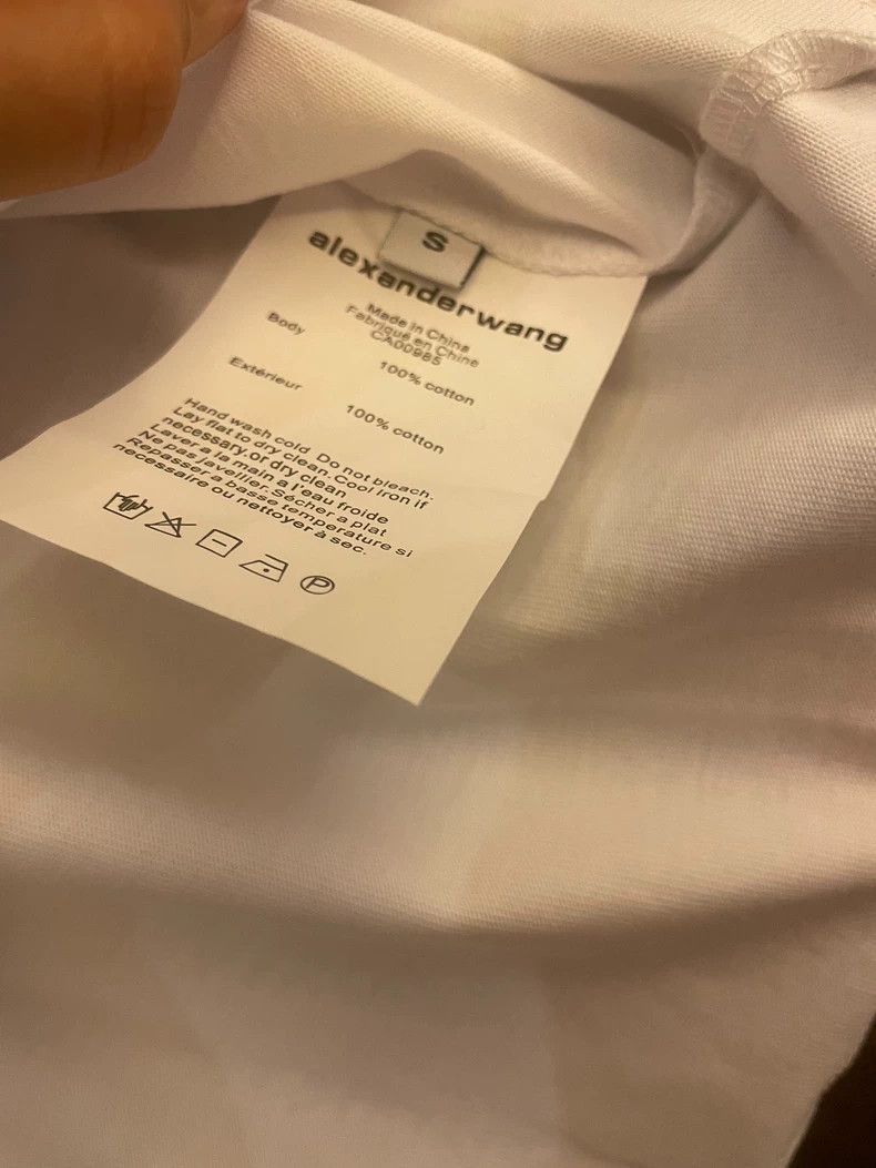 Alexander Wang Alexander Wang White Cotton T-Shirt- Size S / US 4 / IT 40 - 3 Thumbnail
