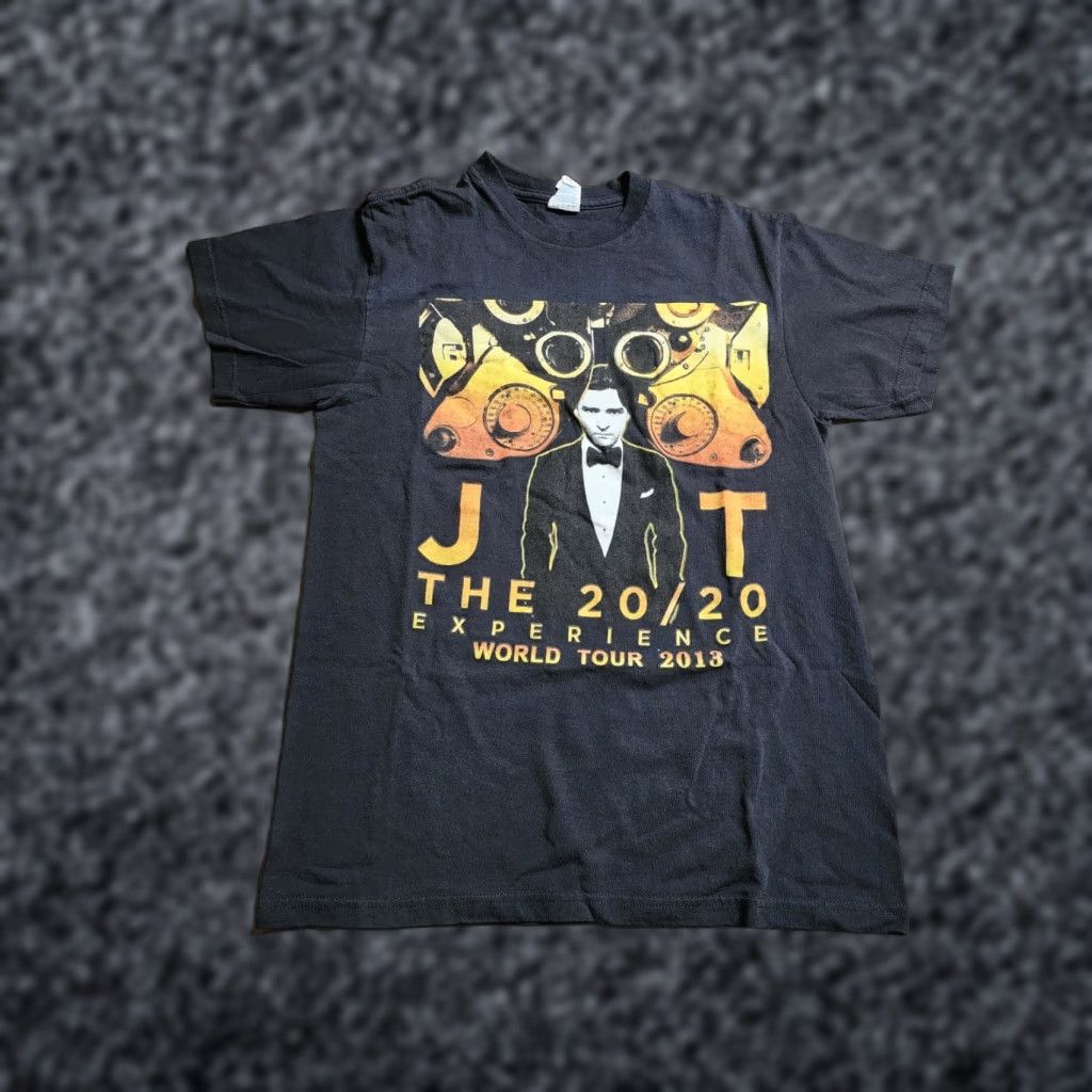 Delta Justin Timberlake 20/20 Experience Tour 2013 Graphic Tee T-Shirt Mens Medium Black Double-Sided Size US M / EU 48-50 / 2 - 1 Thumbnail