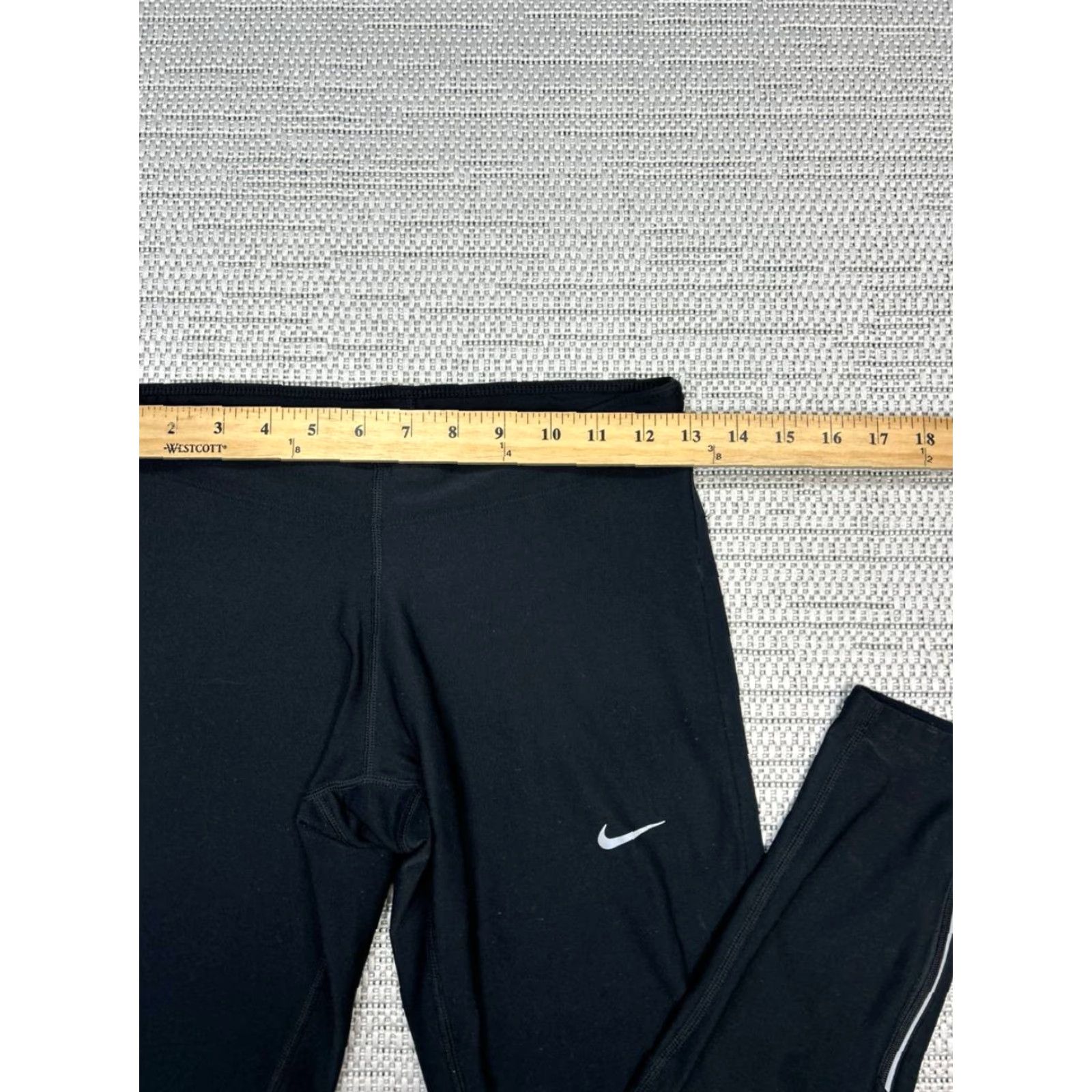 Nike Nike Stay Warm Running Leggings Womens Small Black Stretch Dri Fit Swoosh Logo Size 28" / US 6 / IT 42 - 3 Thumbnail