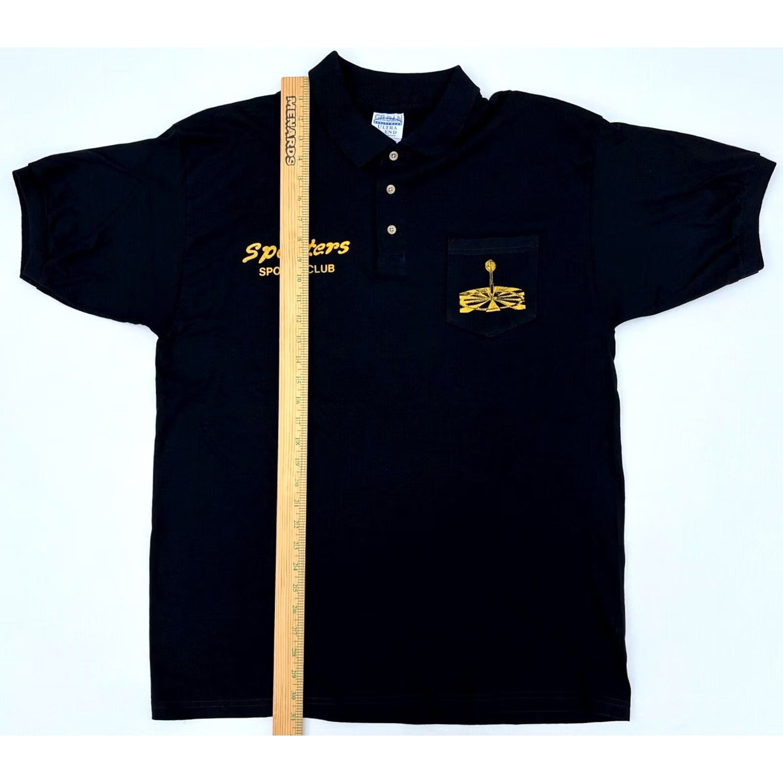 Gildan VINTAGE Gildan Polo Shirt Mens XL Black American Darters Association Splinters Sports Club Sz XL Size US XL / EU 56 / 4 - 7 Thumbnail