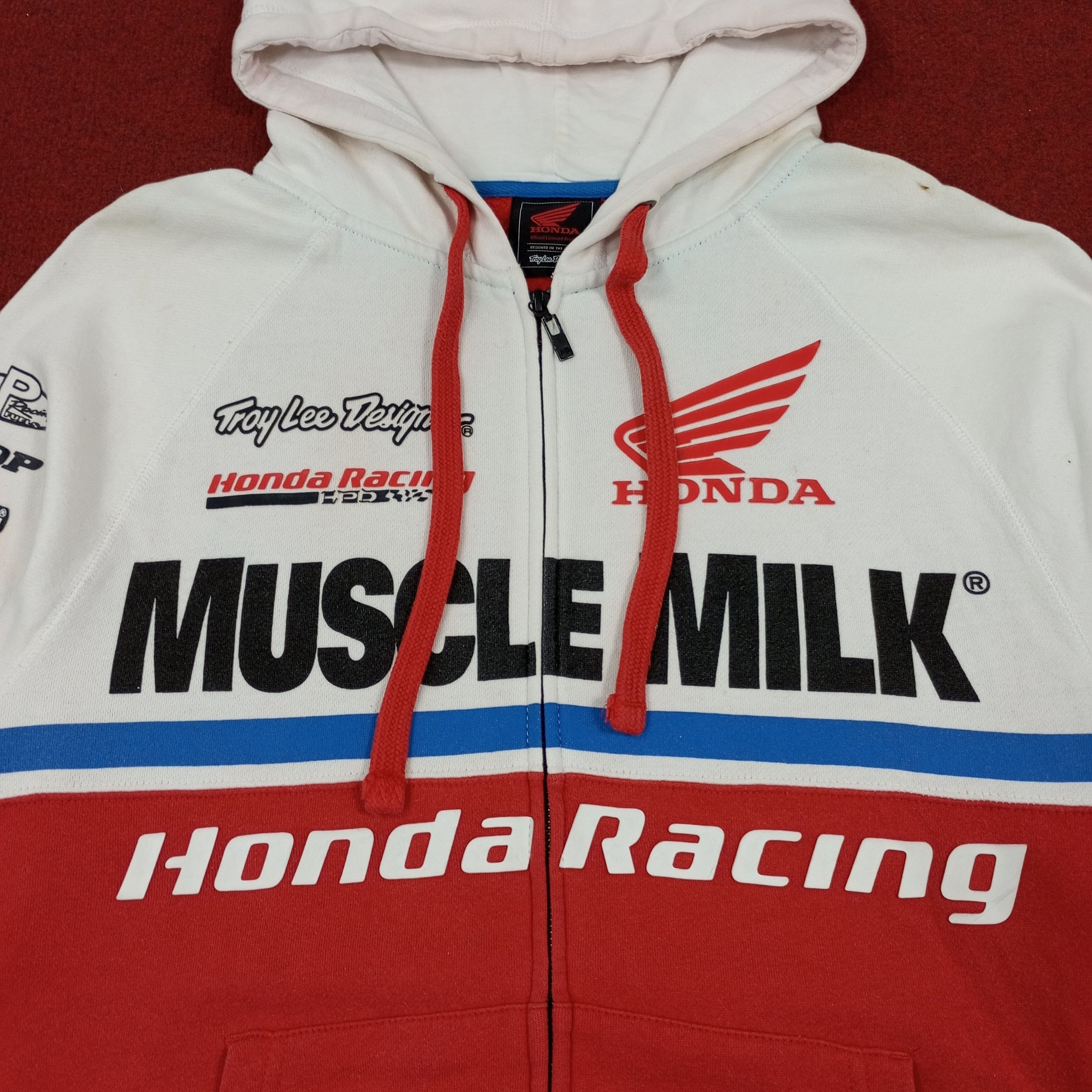 Honda × Vintage HRC Honda Racing Muscle Milk Zipper Hoodies Size US M / EU 48-50 / 2 - 2 Thumbnail