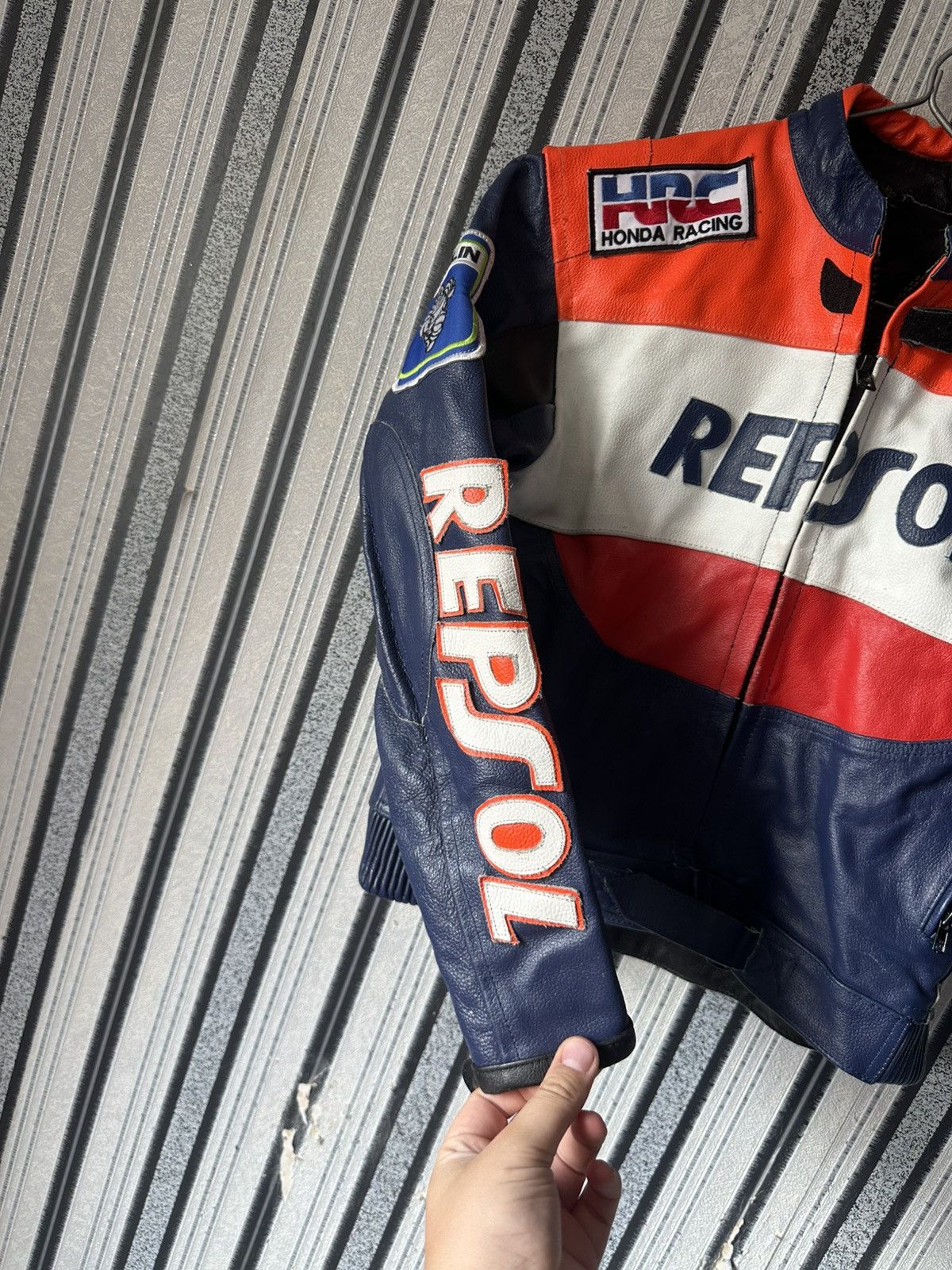 Honda Honda HRS Repsol Racing Leather Motorcycle Biker Jacket Size XXL / US 16-18 / IT 52-54 - 4 Thumbnail