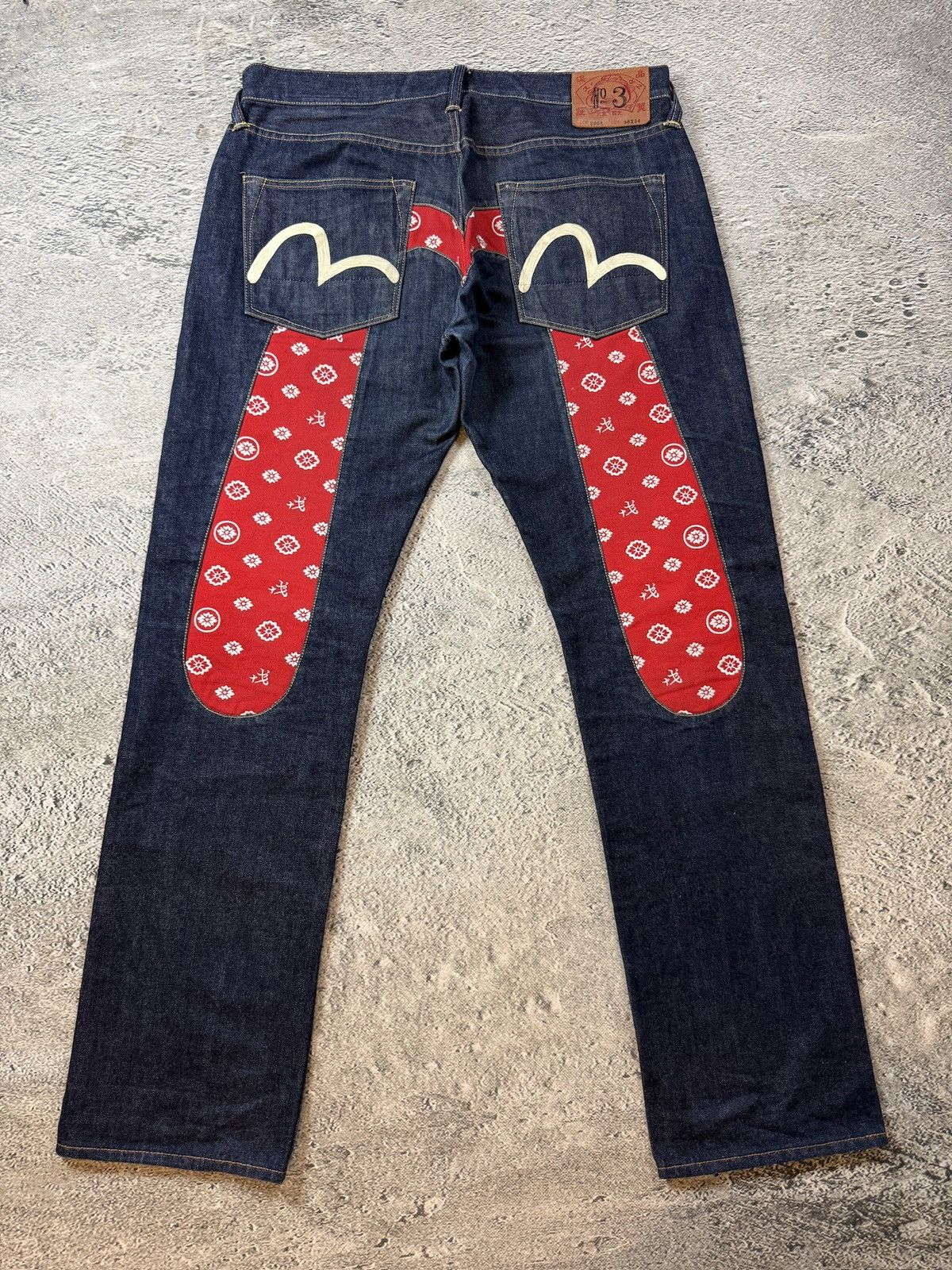 Evisu × Japanese Brand × Vintage Evisu jeans daicock big logo pink