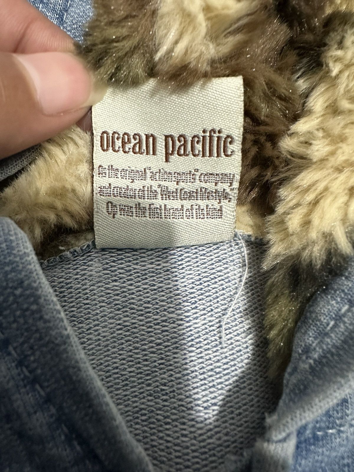 20471120 VINTAGE OCEAN PACIFIC MILITARY FUR ZIPPER HOODIE GOA STYLE Size US S / EU 44-46 / 1 - 7 Thumbnail