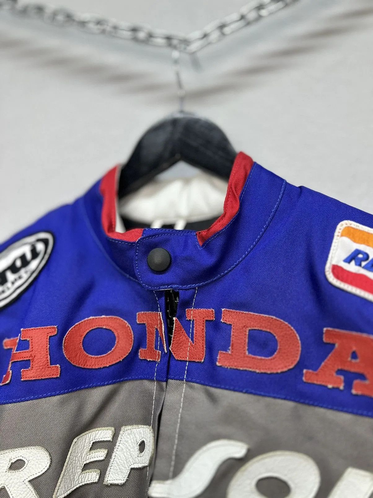 Honda Vintage Leather Jacket Honda Marlboro Red Bull NASCAR Moto Size US S / EU 44-46 / 1 - 9 Thumbnail