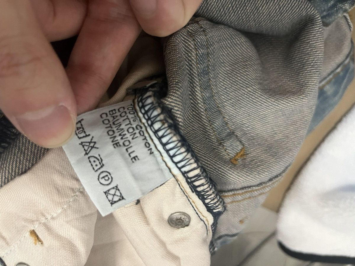 Dior × Hedi Slimane DIOR HOMME LUSTER BLEU CLAIR WAXED DENIM - SS04 "STRIP" Size US 30 / EU 46 - 9 Thumbnail