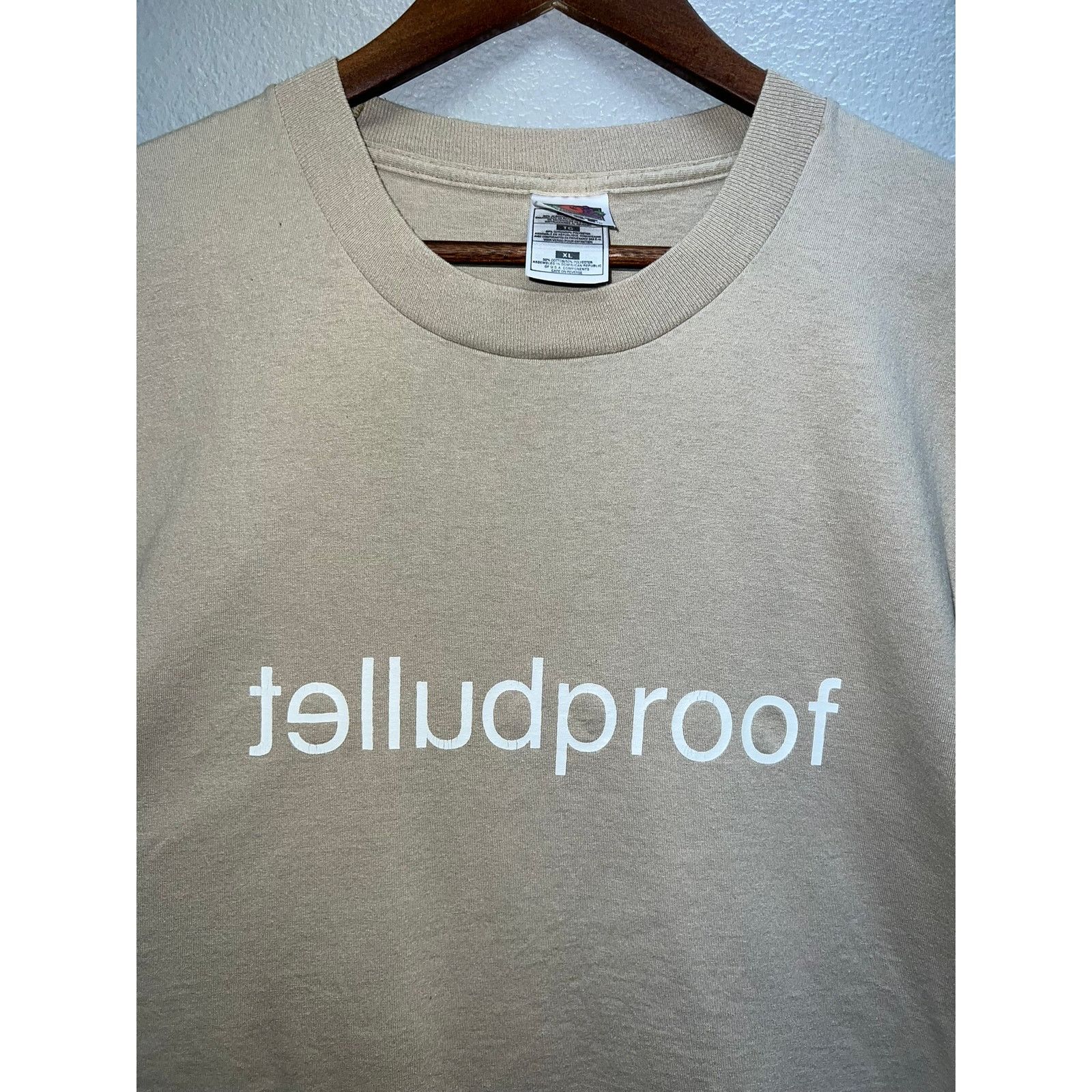 Fruit Of The Loom Vintage Bulletproof Shirt Robotics Brown tee 90s 1990s XL Size US XL / EU 56 / 4 - 2 Thumbnail