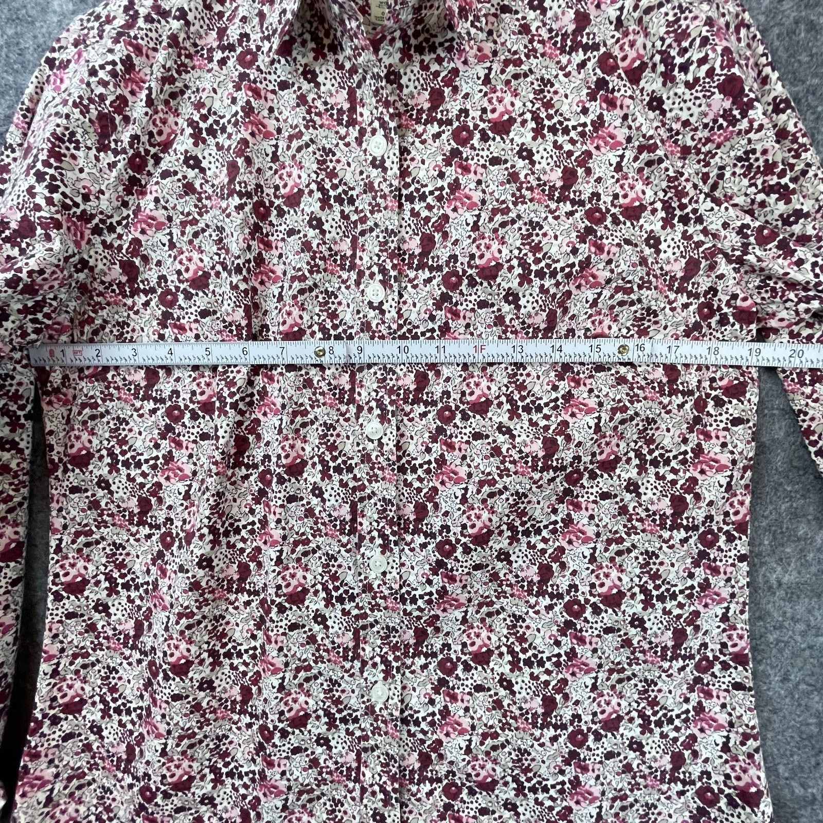 L.L. Bean L.L.Bean Shirt Womens Medium Pink Busy Flower Pattern Size M / US 6-8 / IT 42-44 - 5 Thumbnail