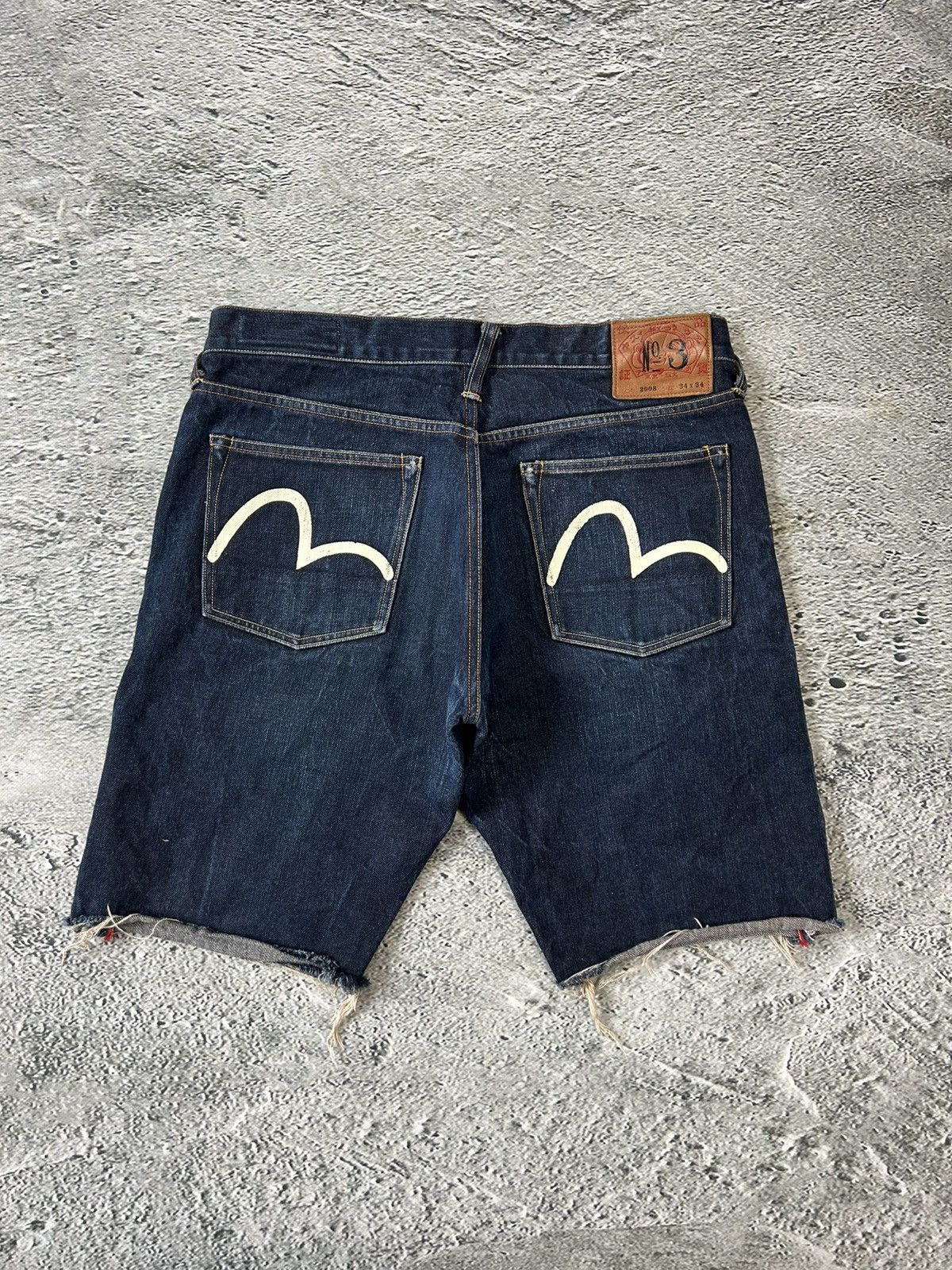 Evisu Evisu jorts navy blue Y2K shorts denim white seagulls Size US 34 / EU 50 - 1 Thumbnail